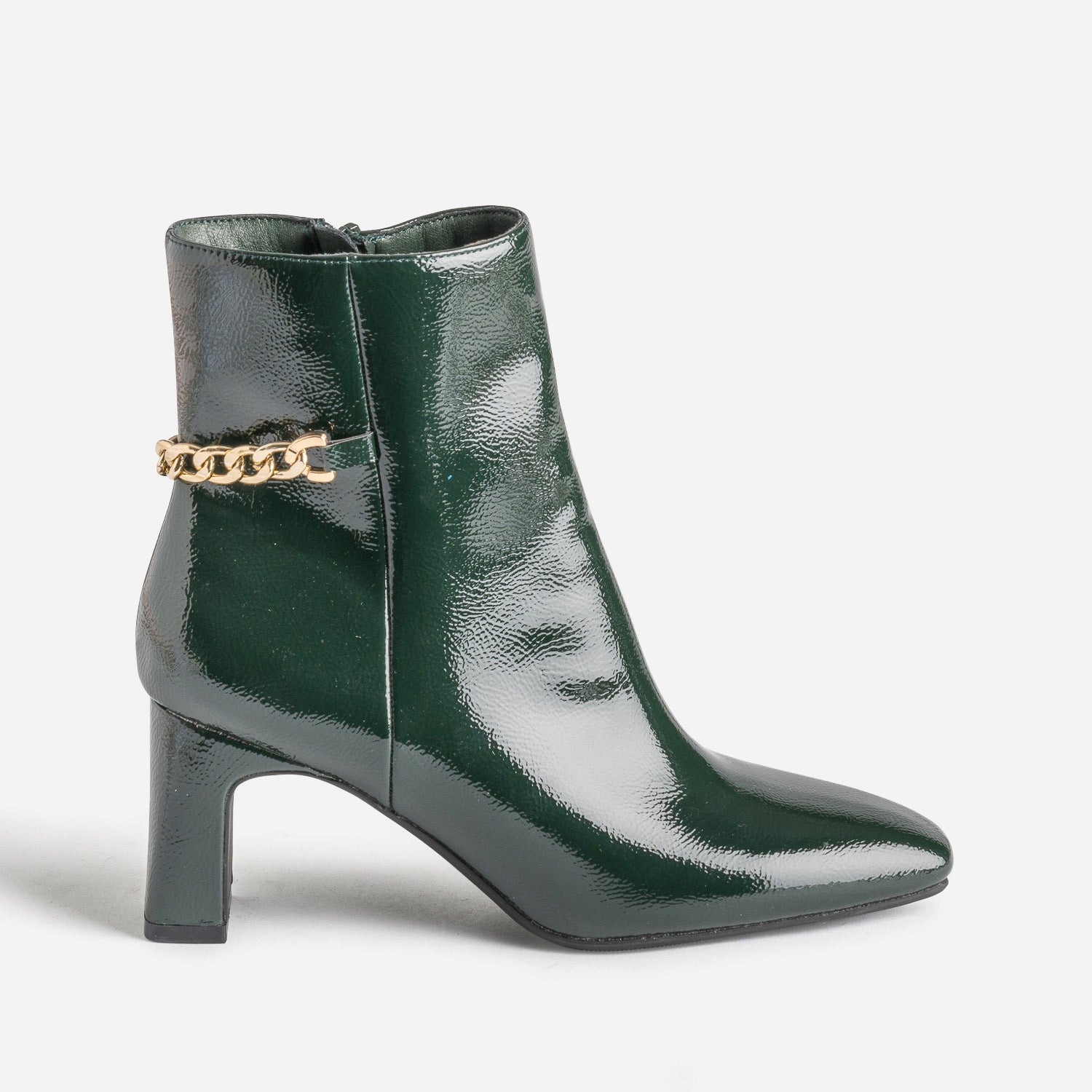Bottines cuir sale vert