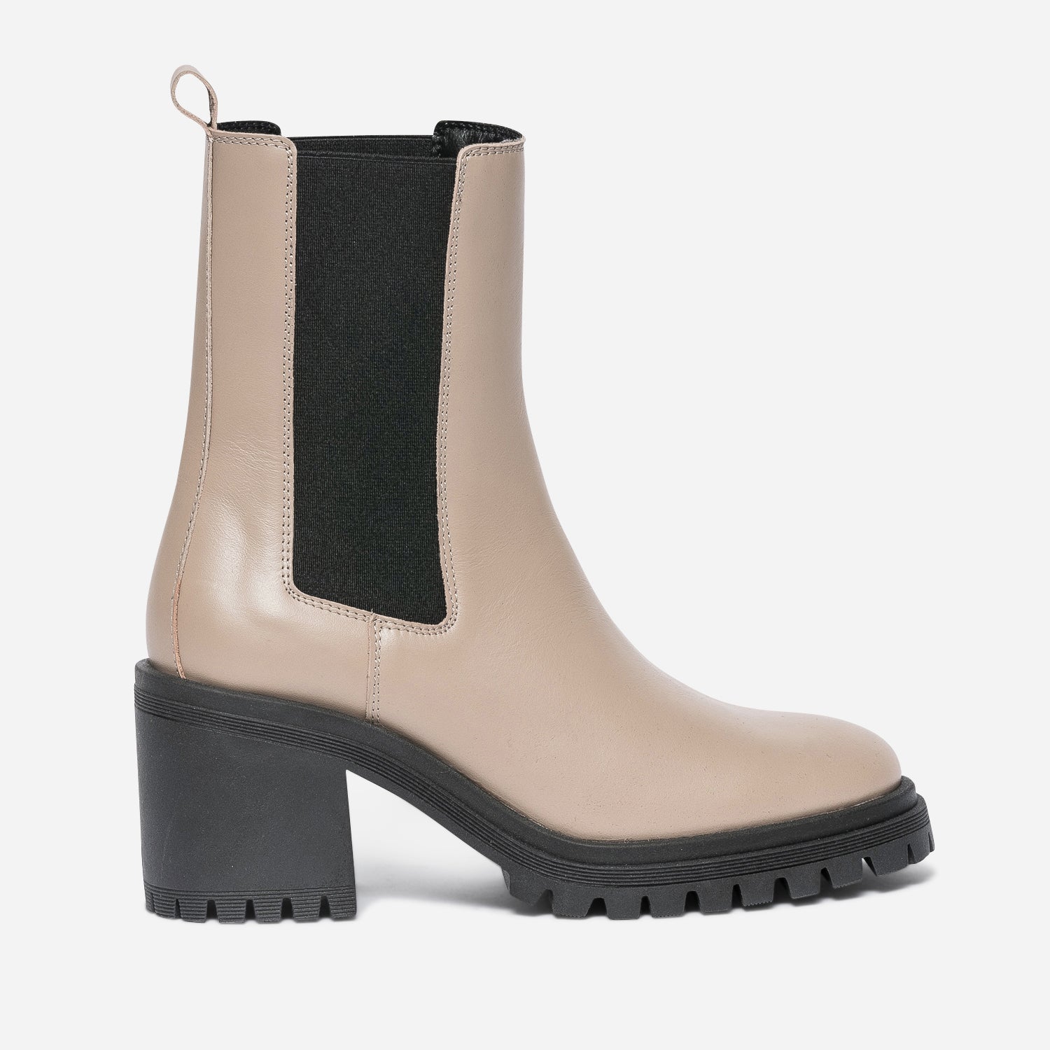 Bottines plates cuir top marron stradivarius