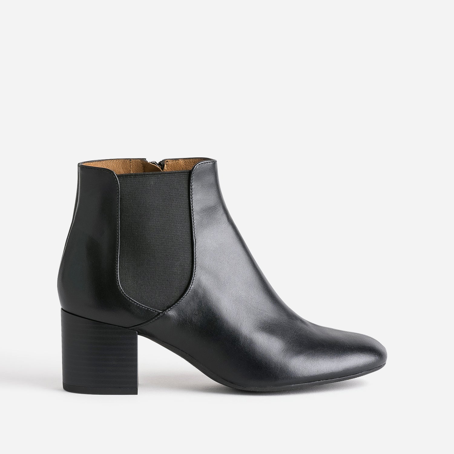 Chelsea boots a talon ERAM FLEX noir en cuir Boots bottines Femme ERAM