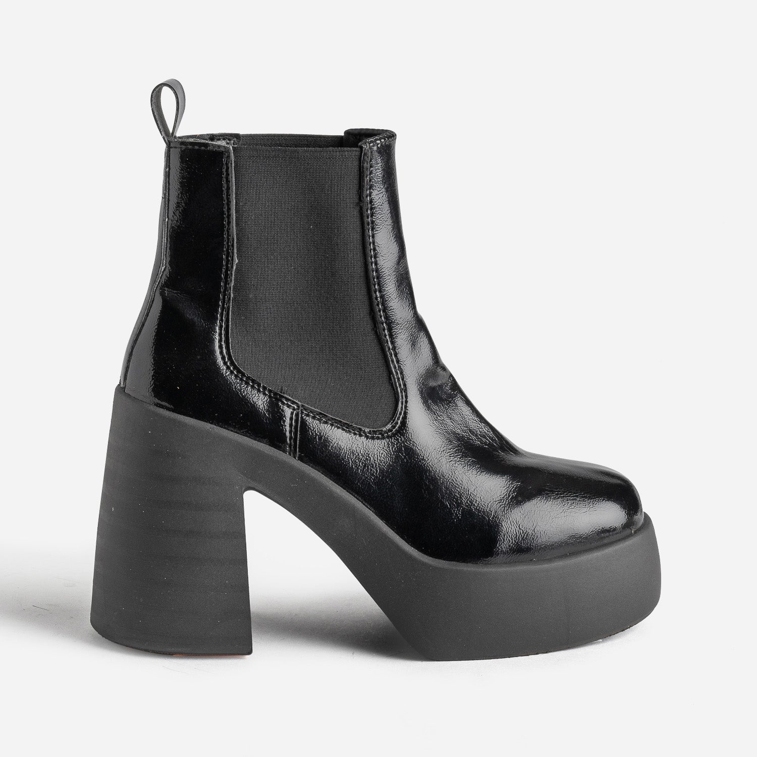 Chelsea boots TEXTO noir verni a plateforme Boots bottines Femme ERAM