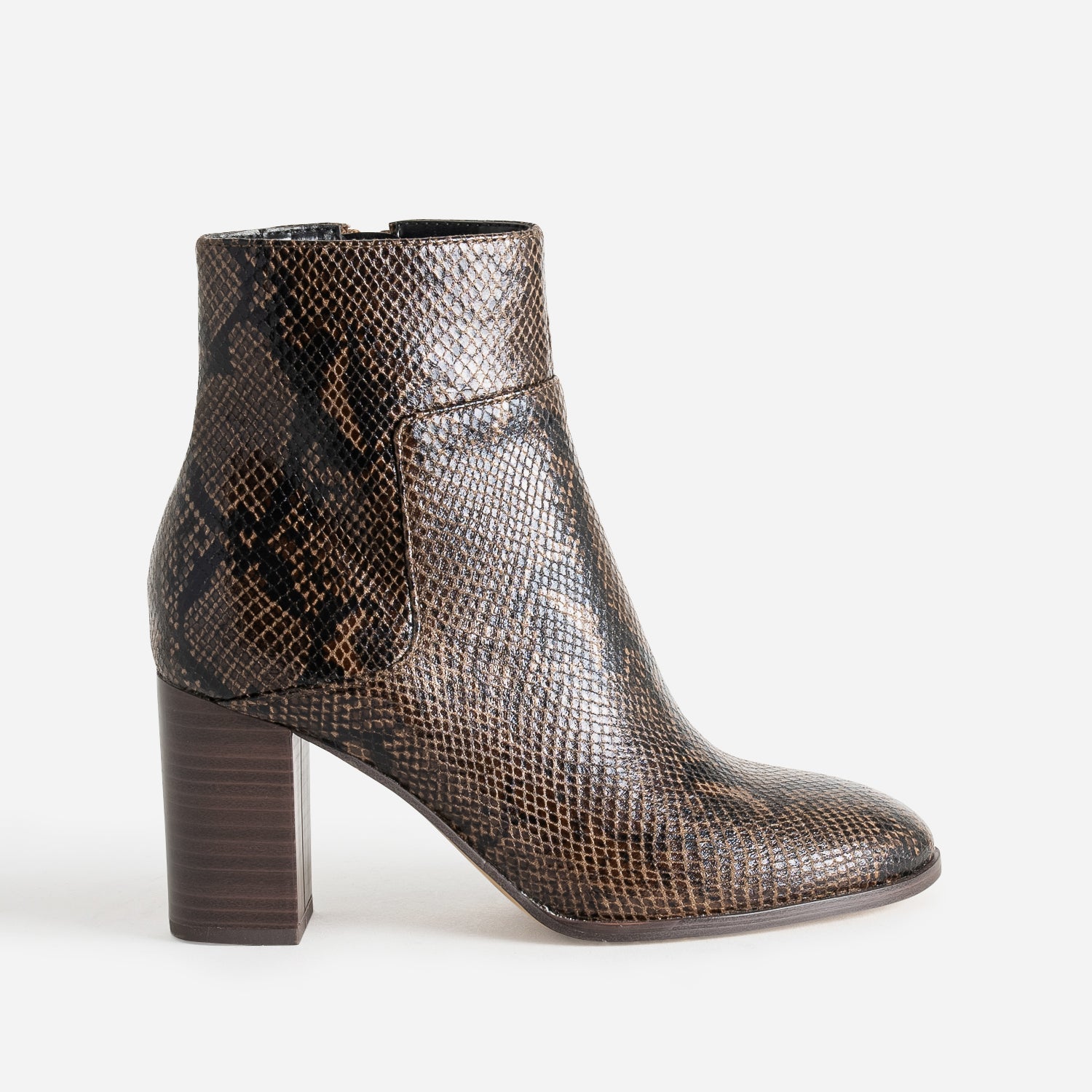 Bottines python marron 2025
