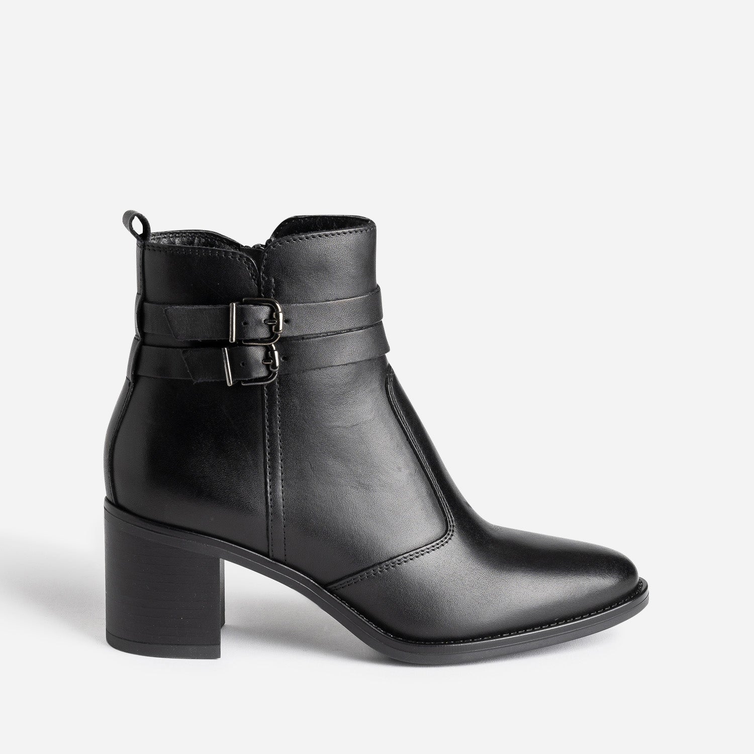 Boots noir cuir femme hot sale
