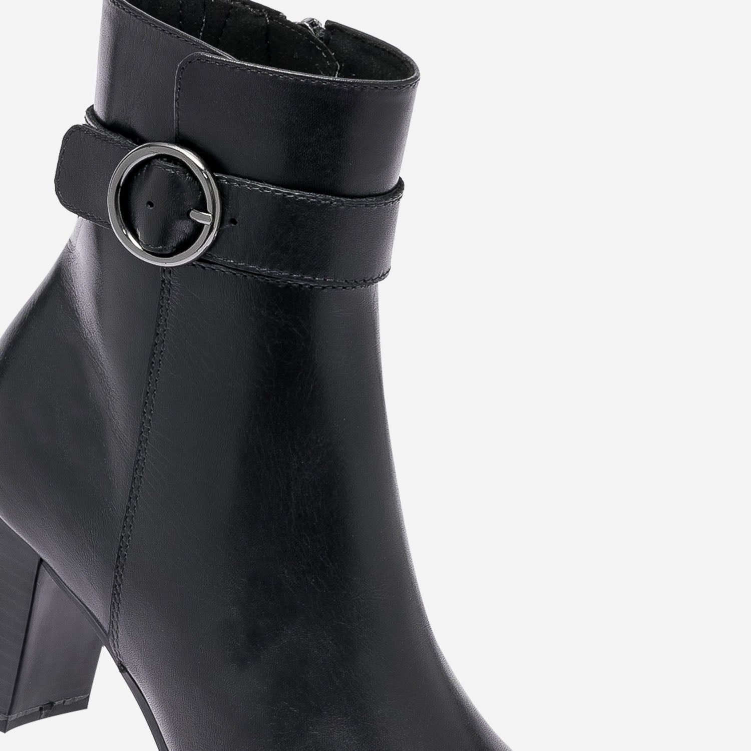 Boots CAPRICE noir en cuir a talon Boots bottines Femme ERAM