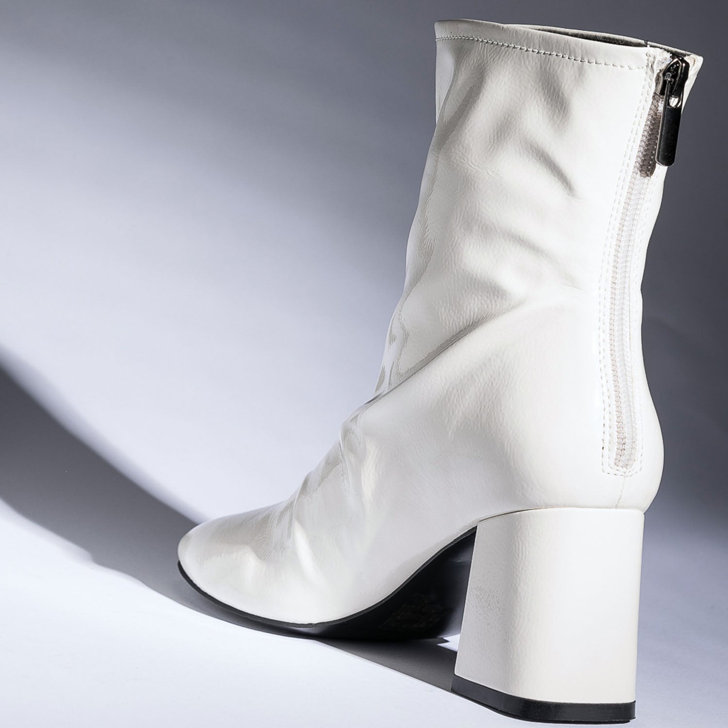 Bottines blanches vernies on sale