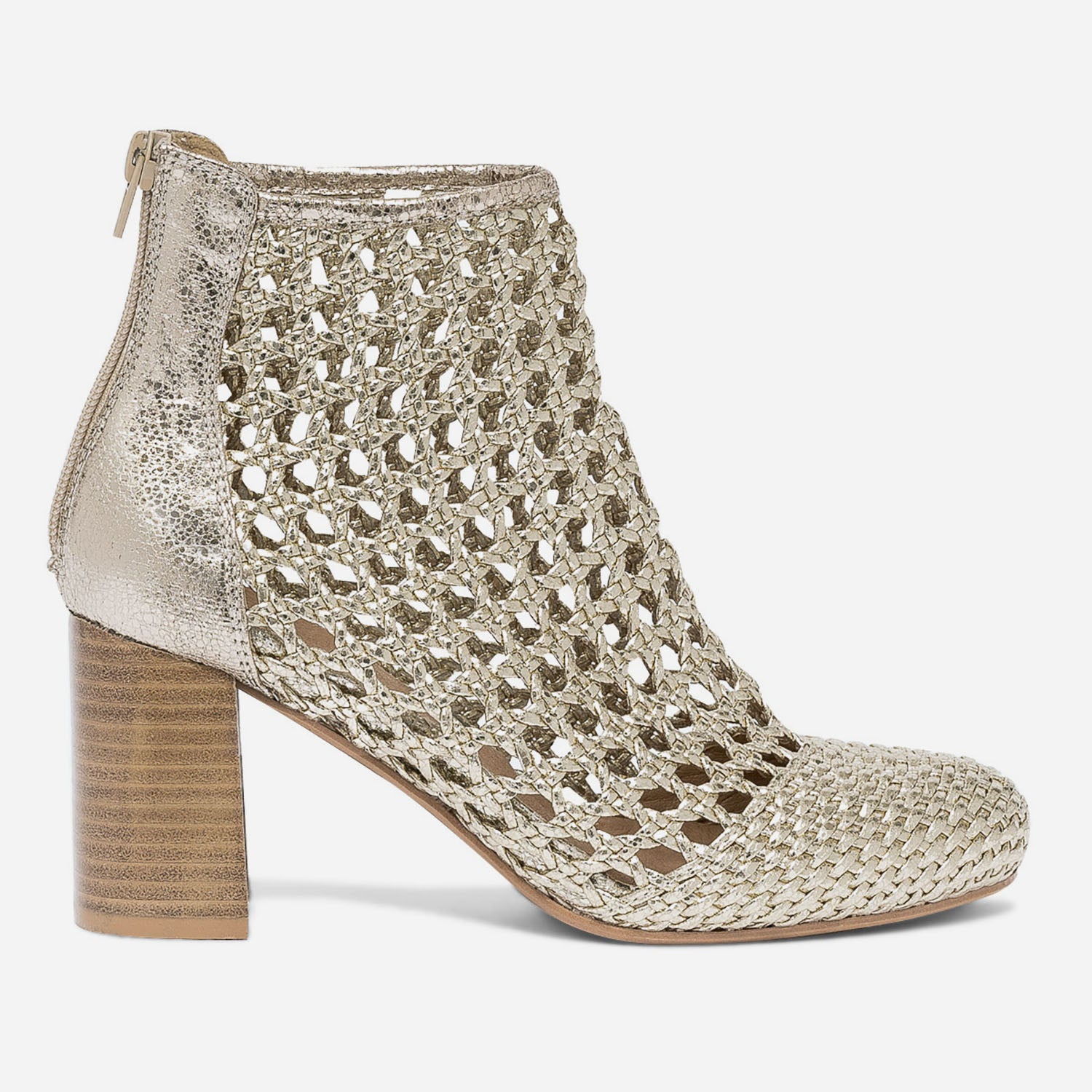 Boots talon dor tress fa on cannage Boots bottines Femme