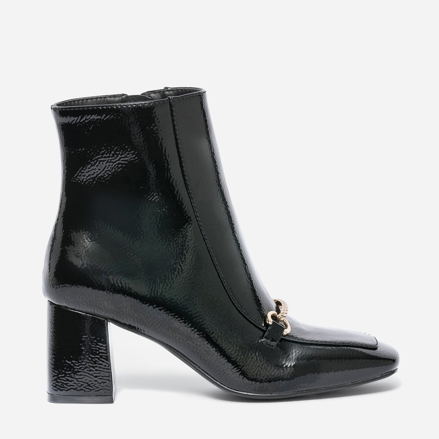 Bottines noires talon doré sale