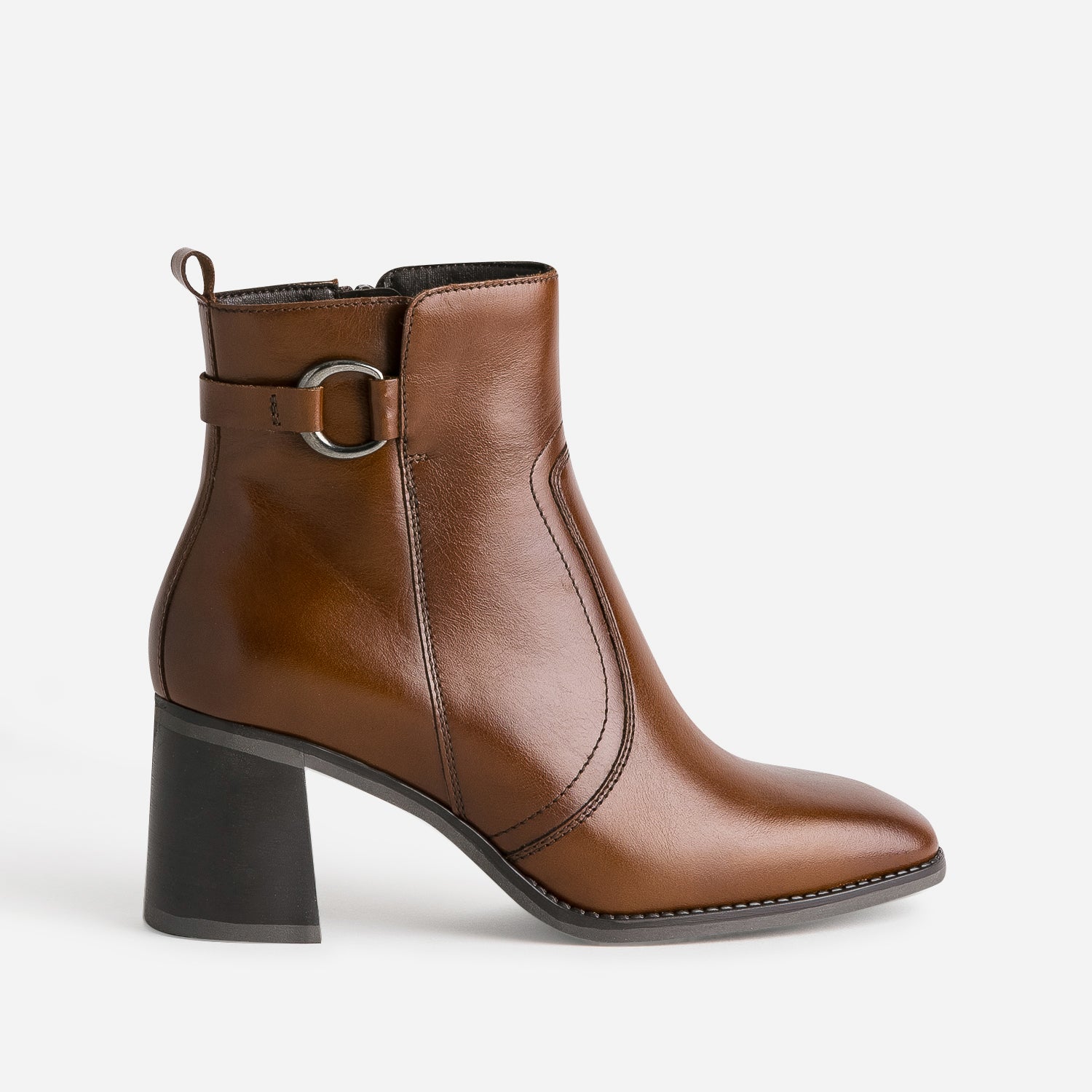 Boots talon marron discount