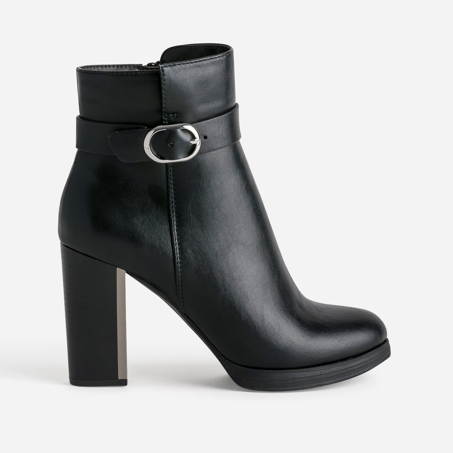 Boots TEXTO noir a talon haut