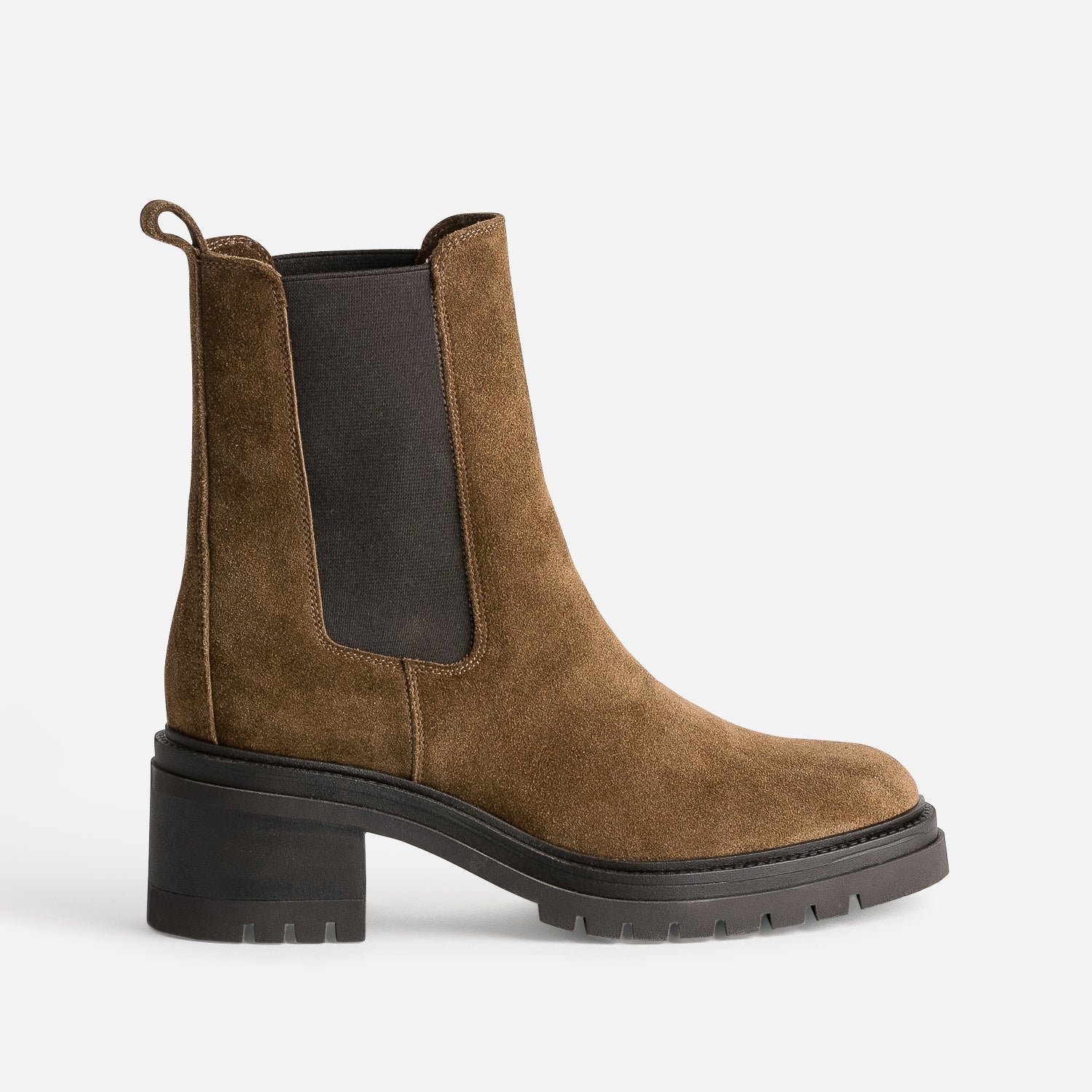 Chelsea boots TEXTO marron cuir velours Boots bottines Femme ERAM