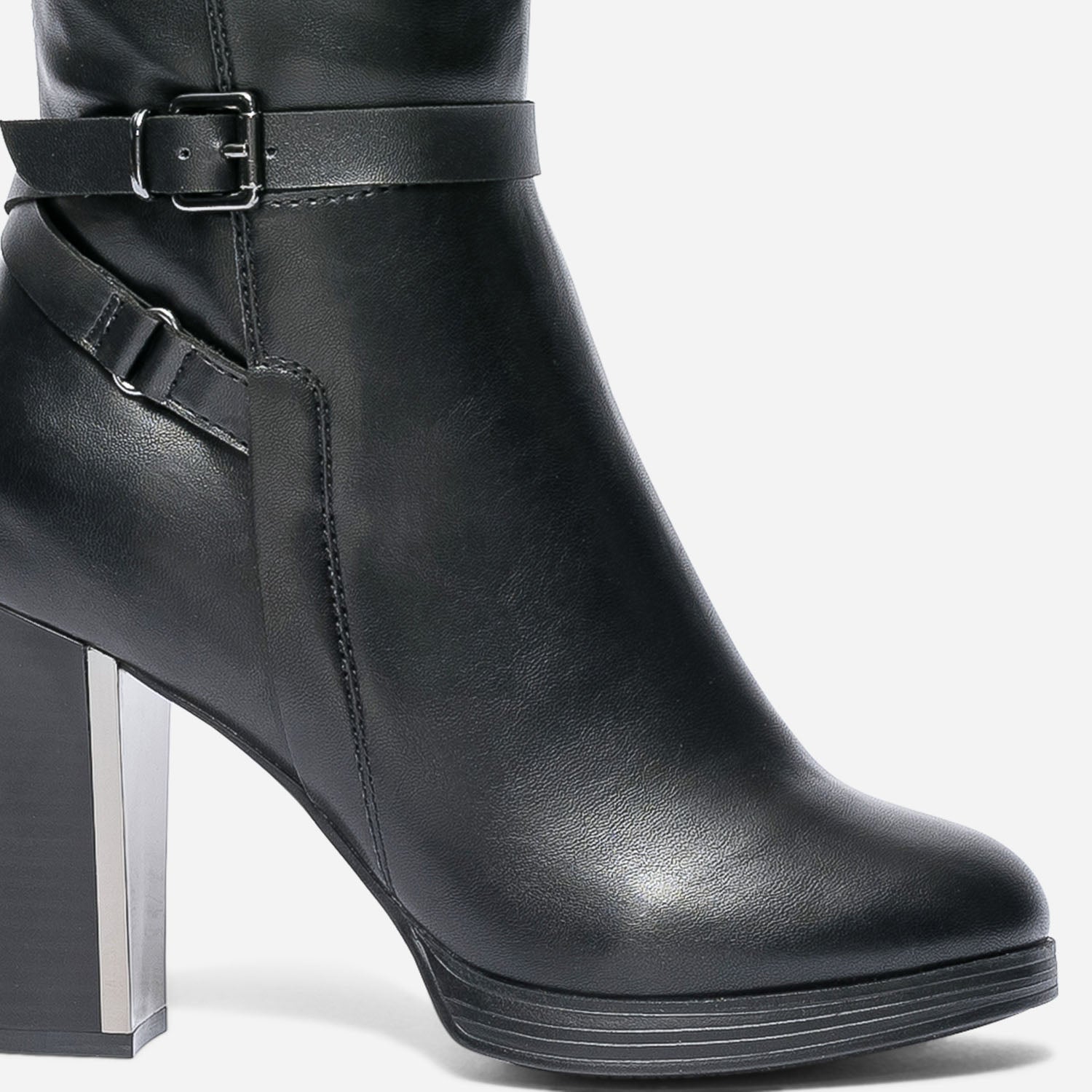 Botte TEXTO noire a talon haut Bottes Femme ERAM