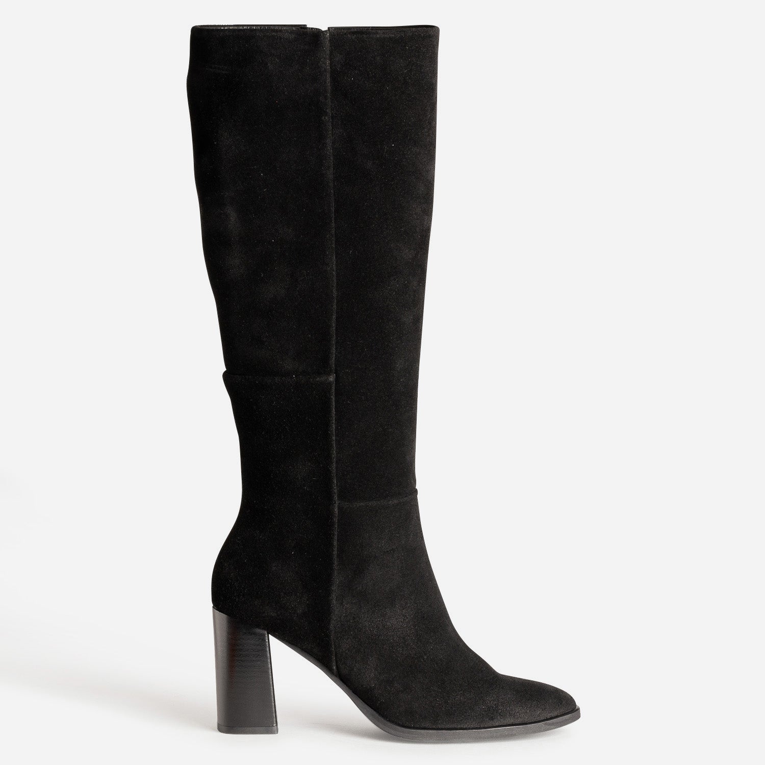Botte talon en cuir noir Bottes Femme ERAM