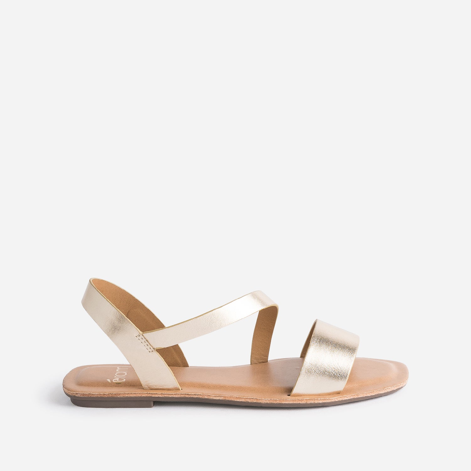 Sandale doree plate Sandales Femme ERAM