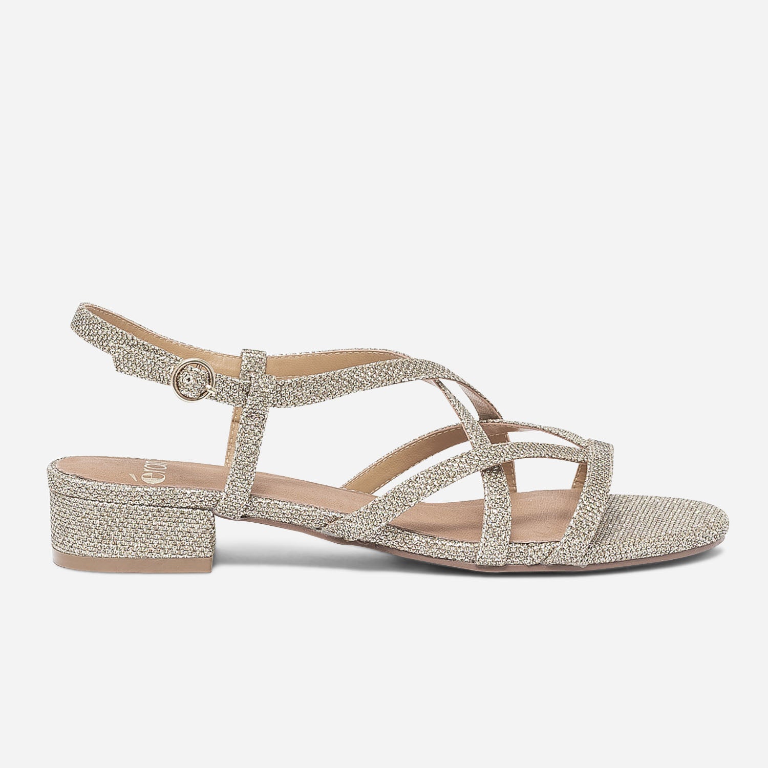 Sandale dor e petit talon Sandales Femme ERAM