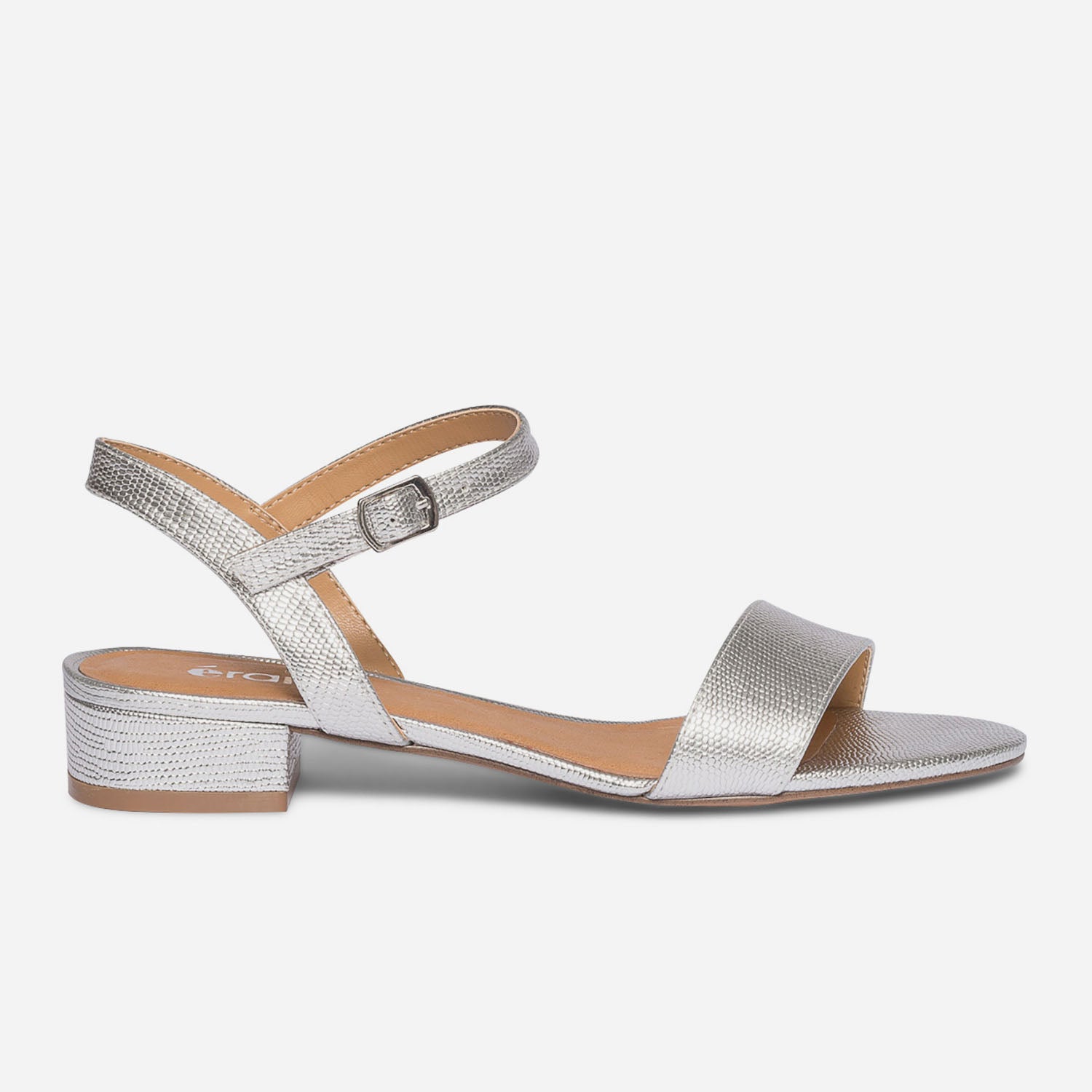Sandale on sale argenté talon