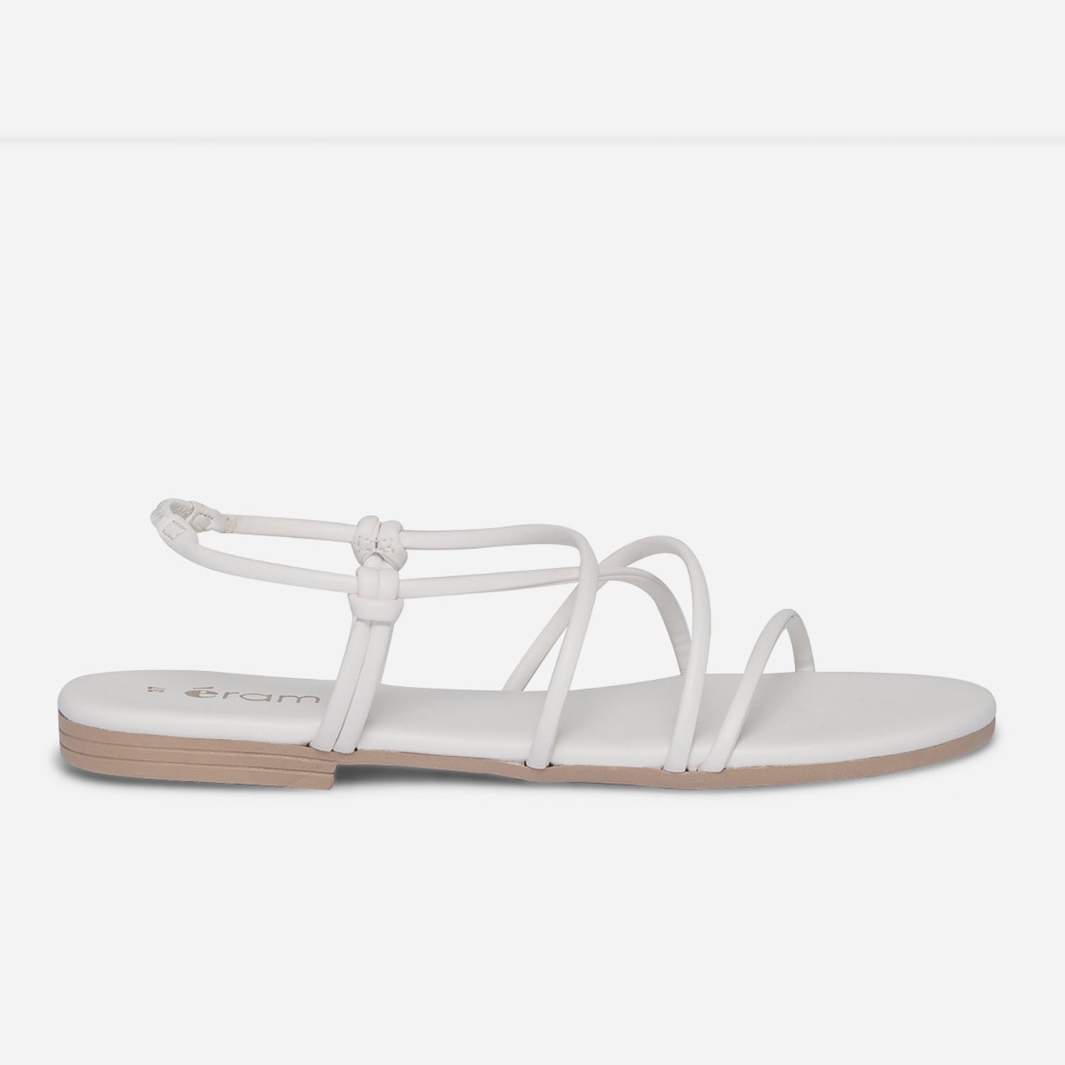 Sandale blanche fines brides crois es Sandales Femme ERAM