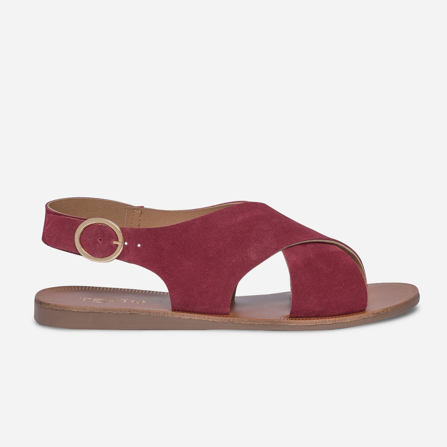 Sandales larges brides croisees top