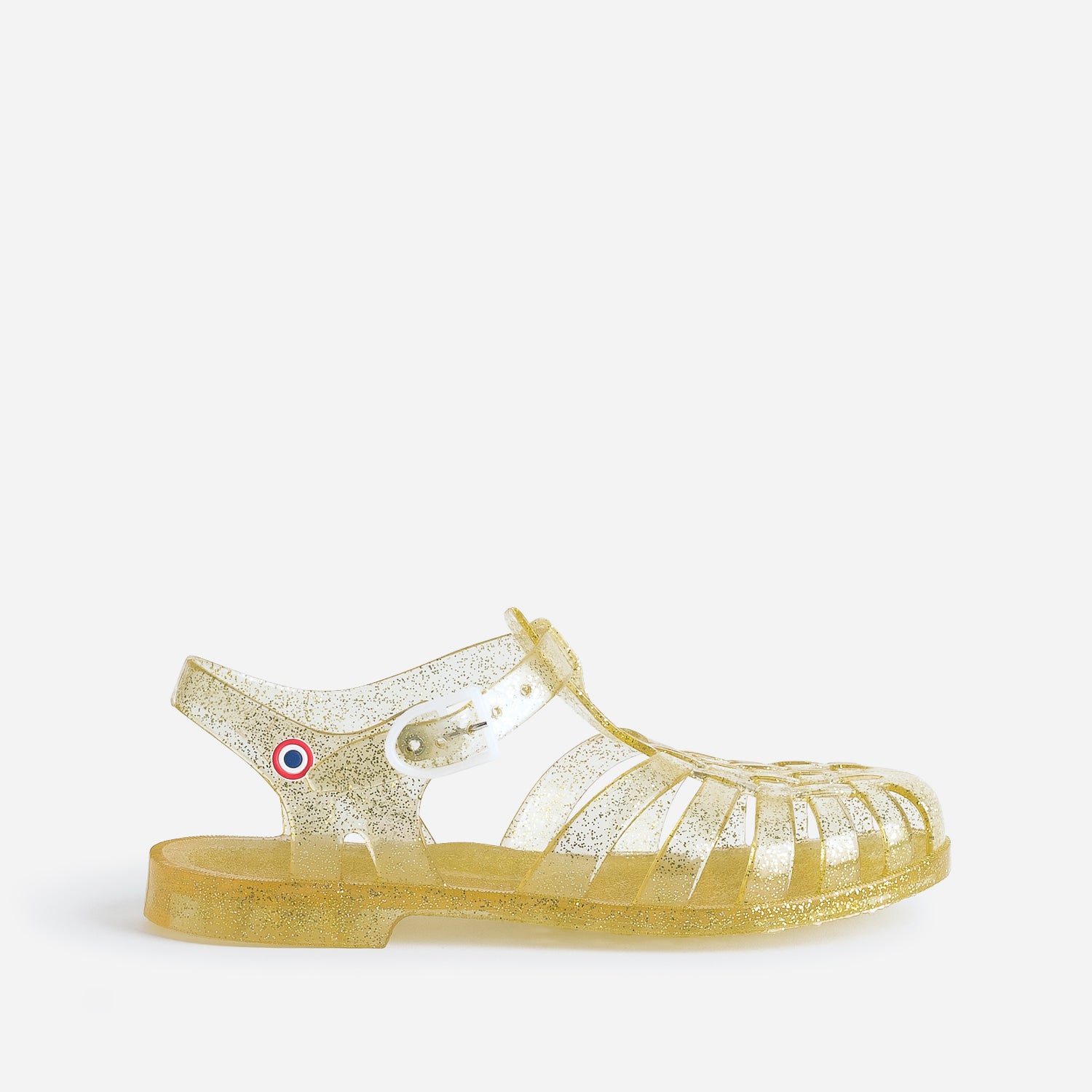Sandale MEDUSE jaune paillet e en plastique