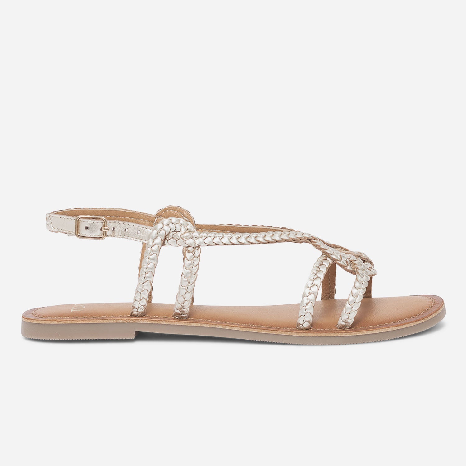 Sandales cuir tressé femme outlet