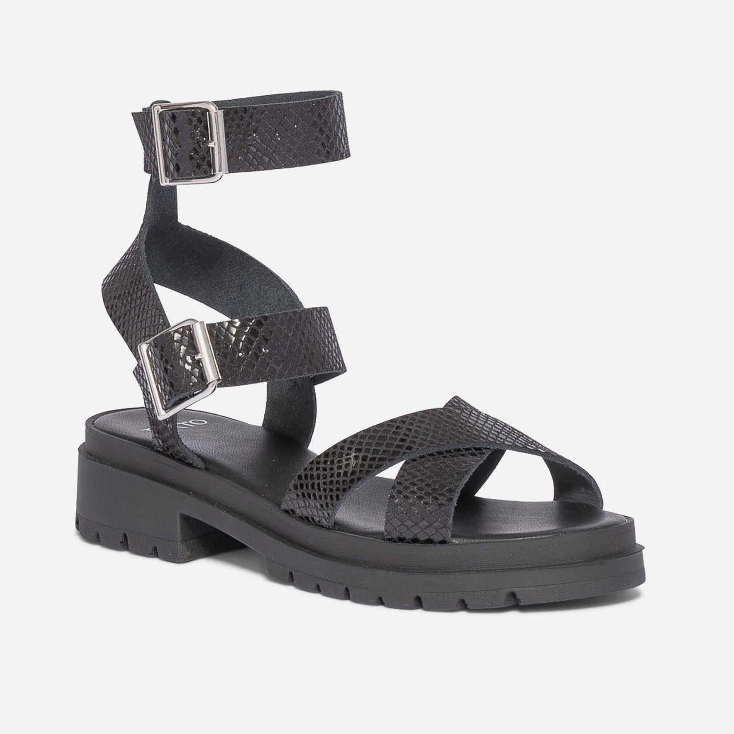 Sandale effet python top
