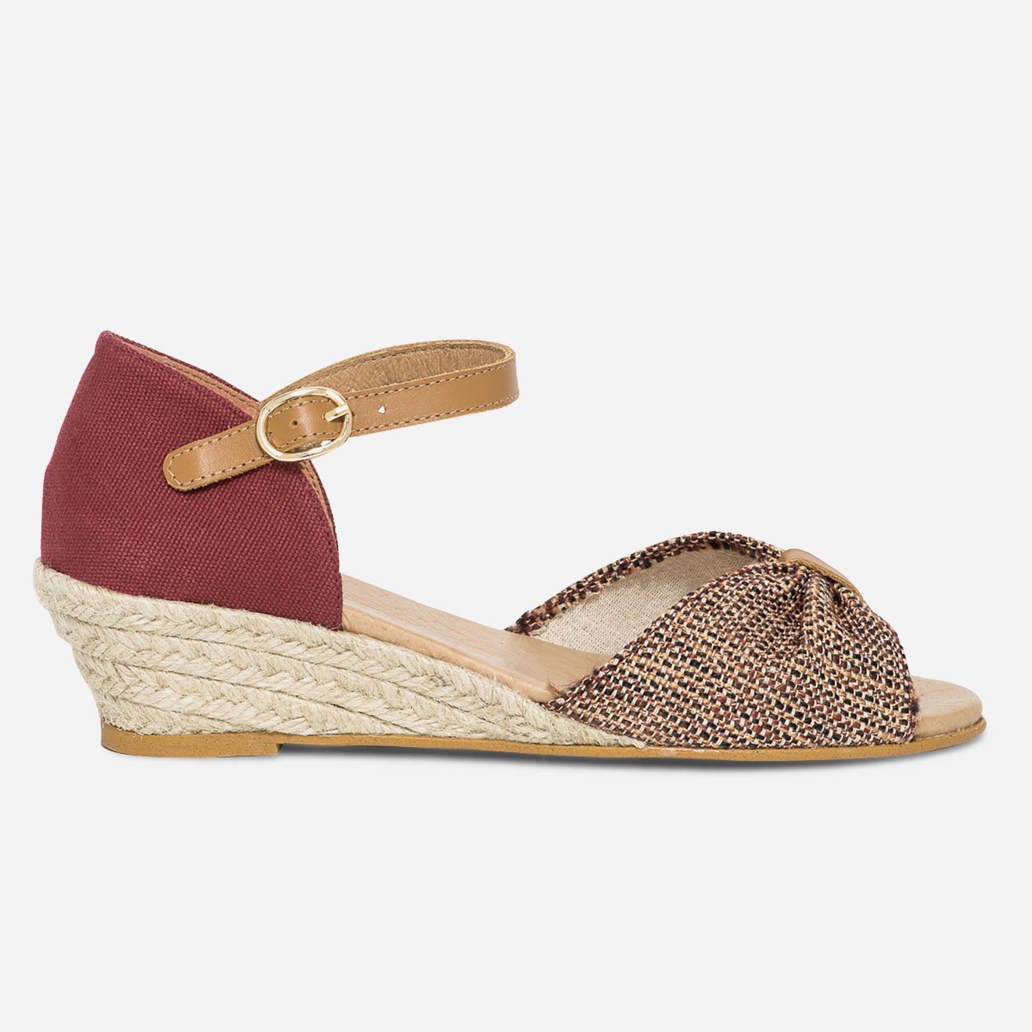 Sandales petit sale talon compensé