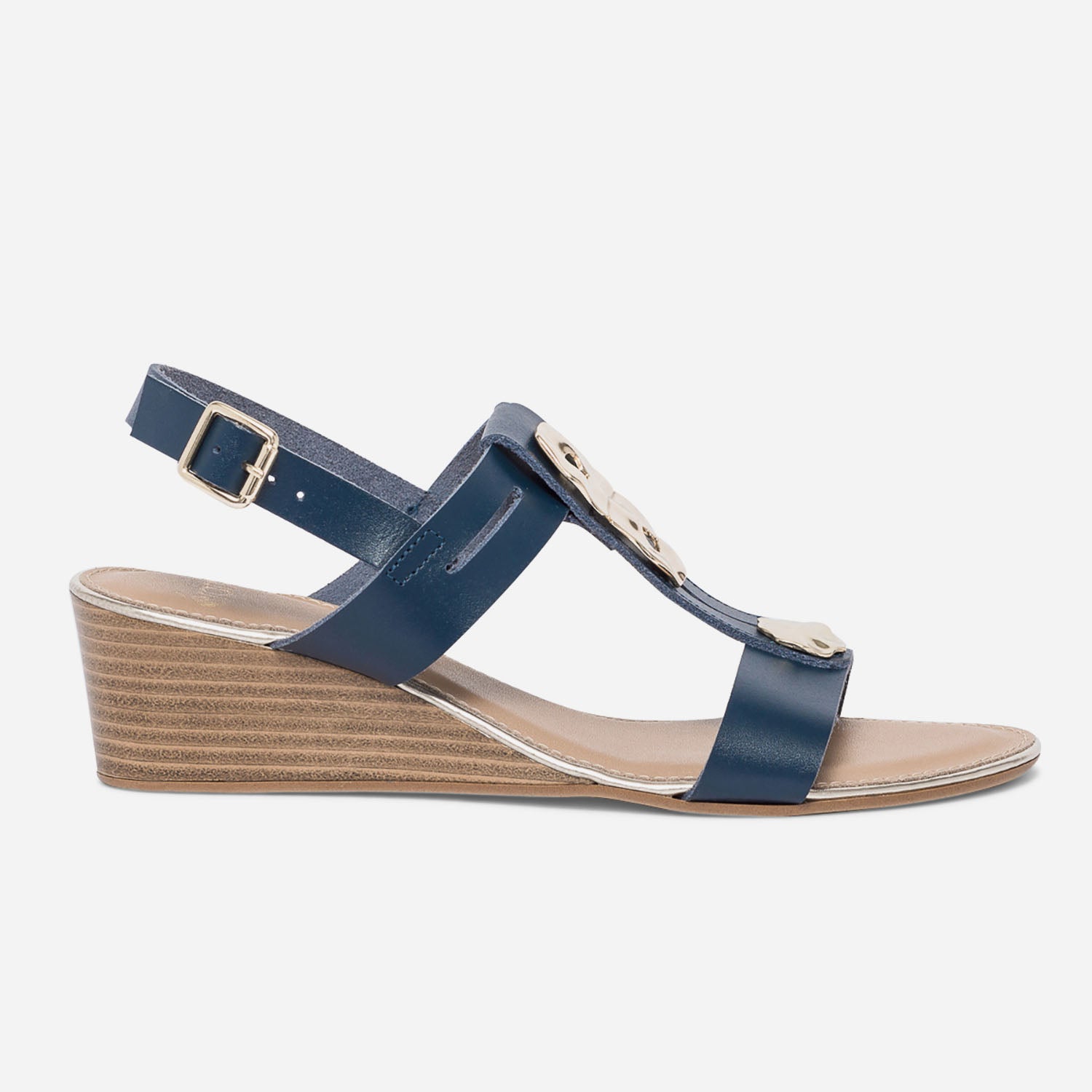 Sandales femme cuir new arrivals bleu marine