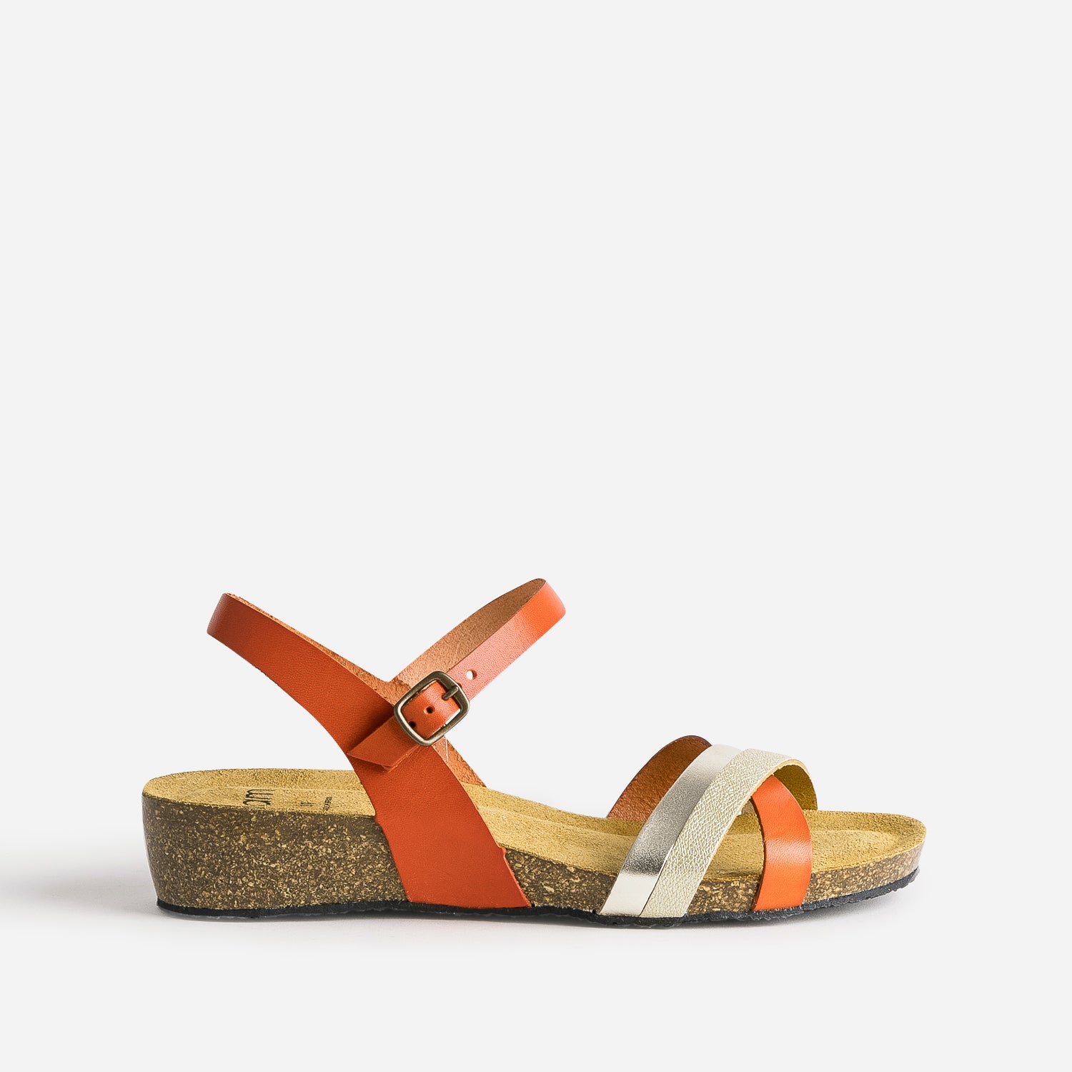 Sandale shop orange femme