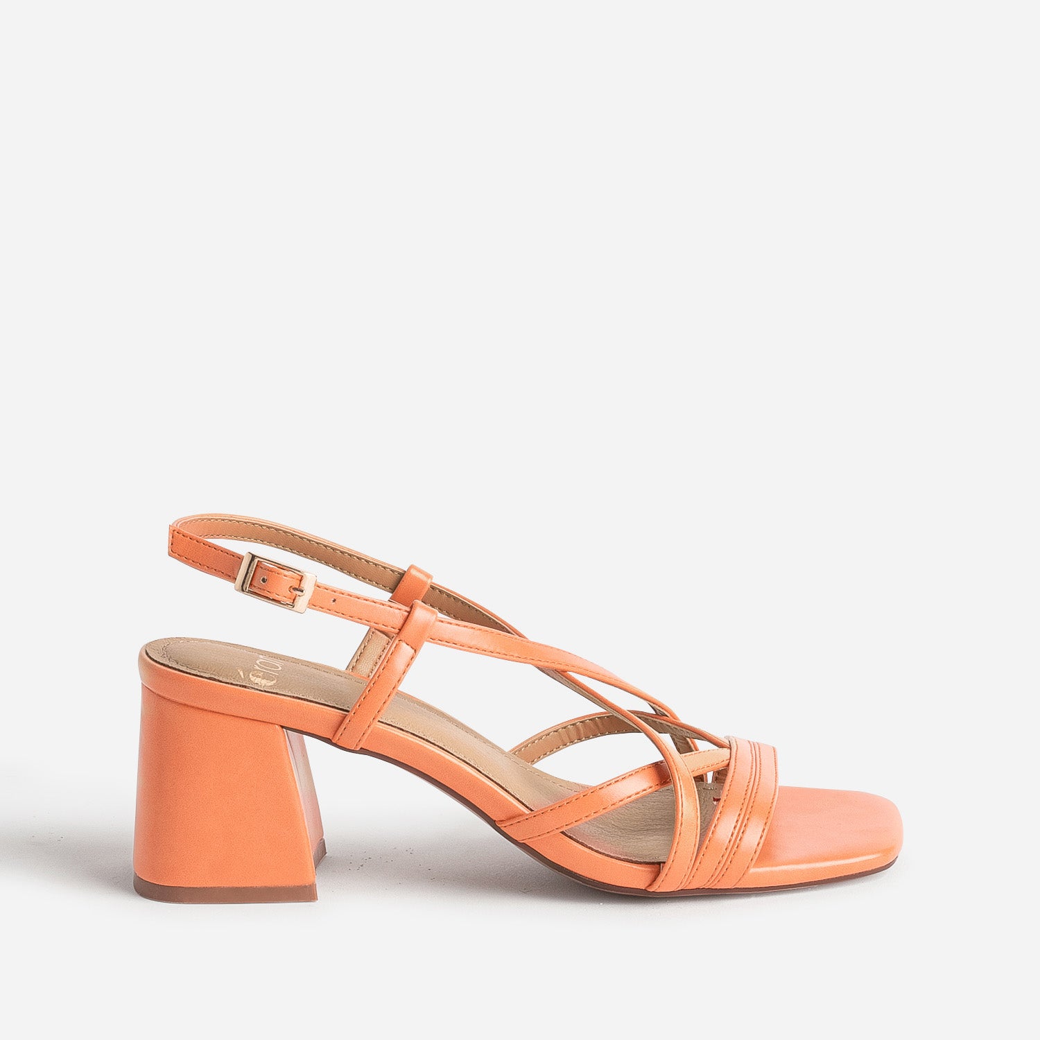 Sandales a talon orange Sandales Femme ERAM