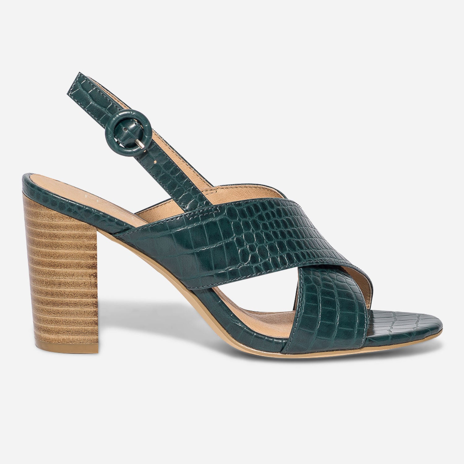 Sandale TEXTO meraude effet croco Sandales Femme ERAM