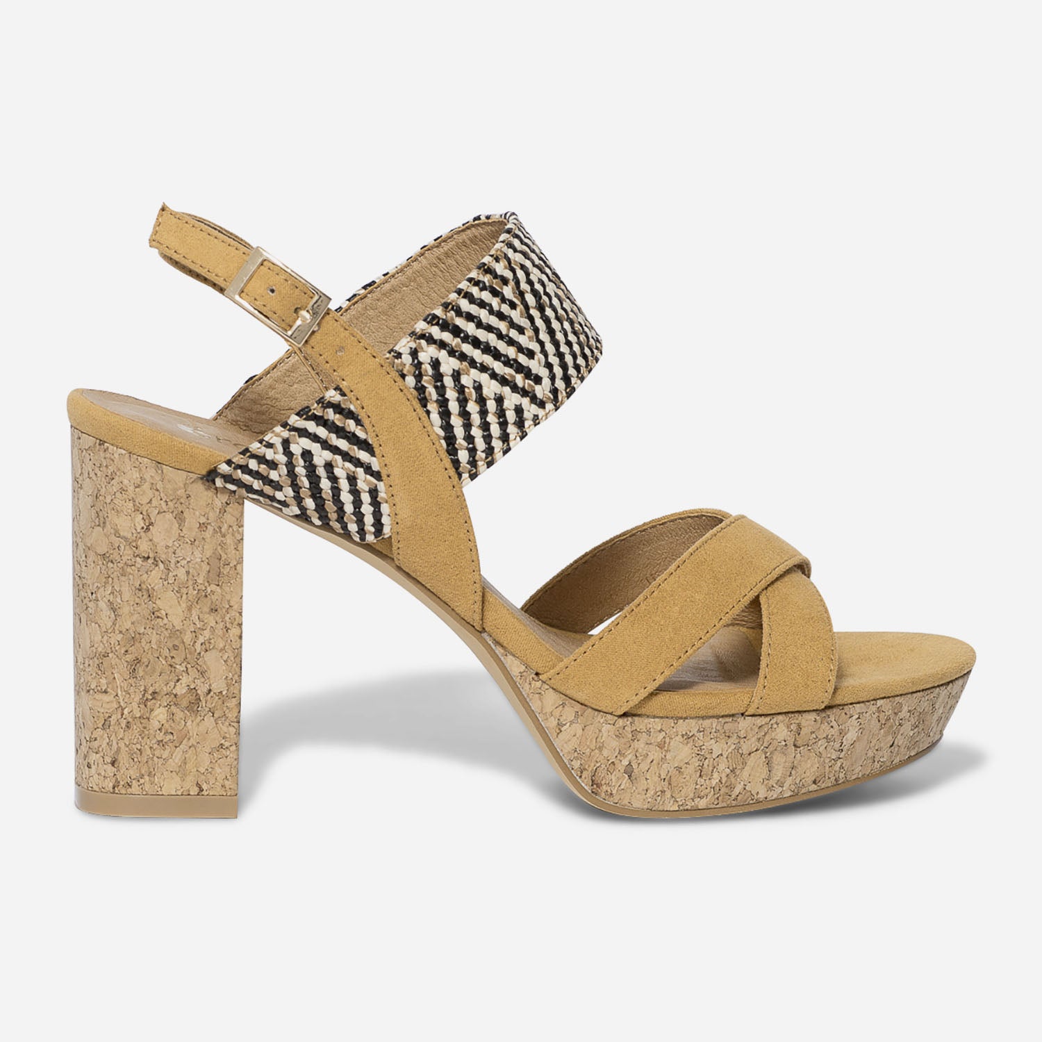 Sandale camel a plateforme liege Sandales Femme ERAM