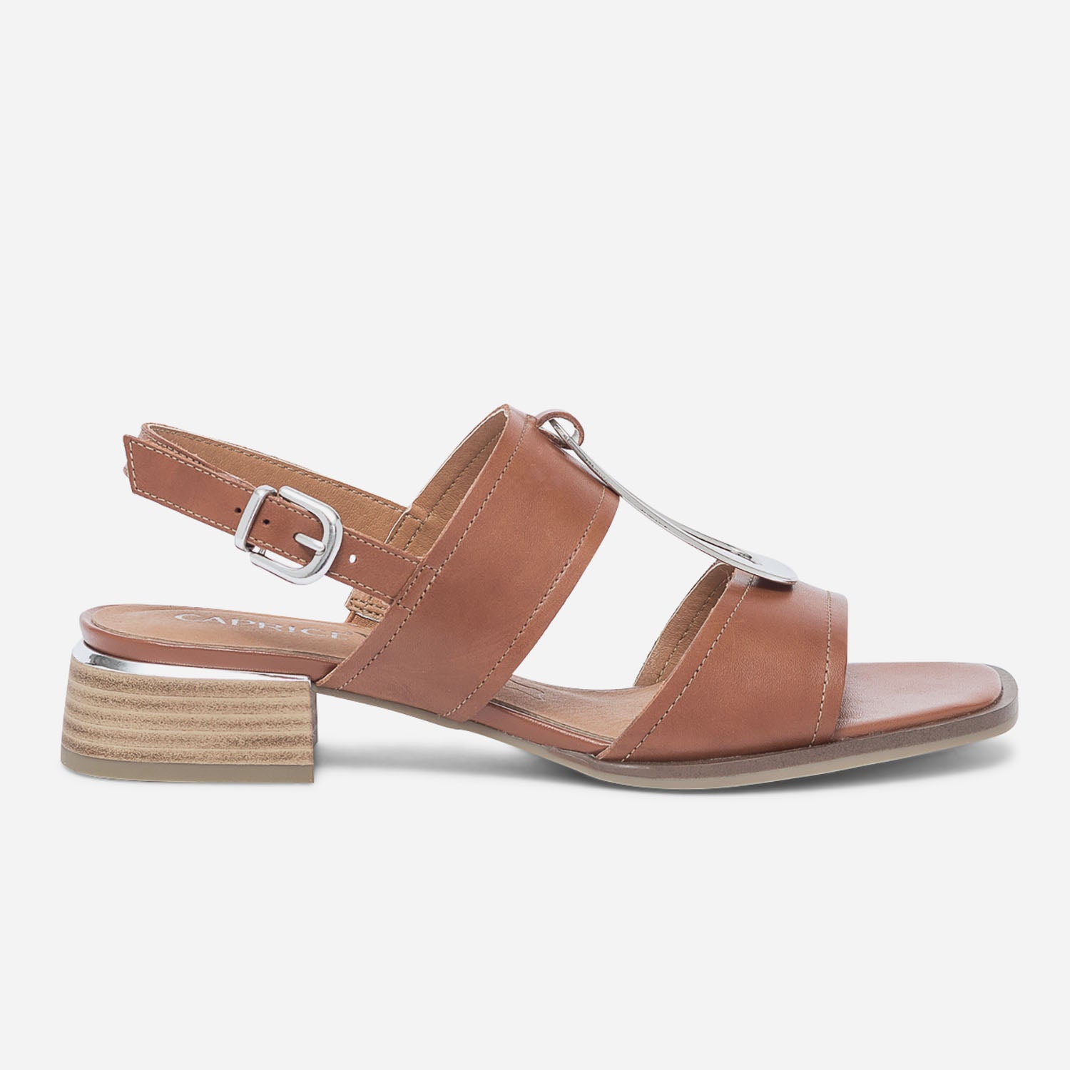 Sandale CAPRICE camel en cuir Eram Femme ERAM
