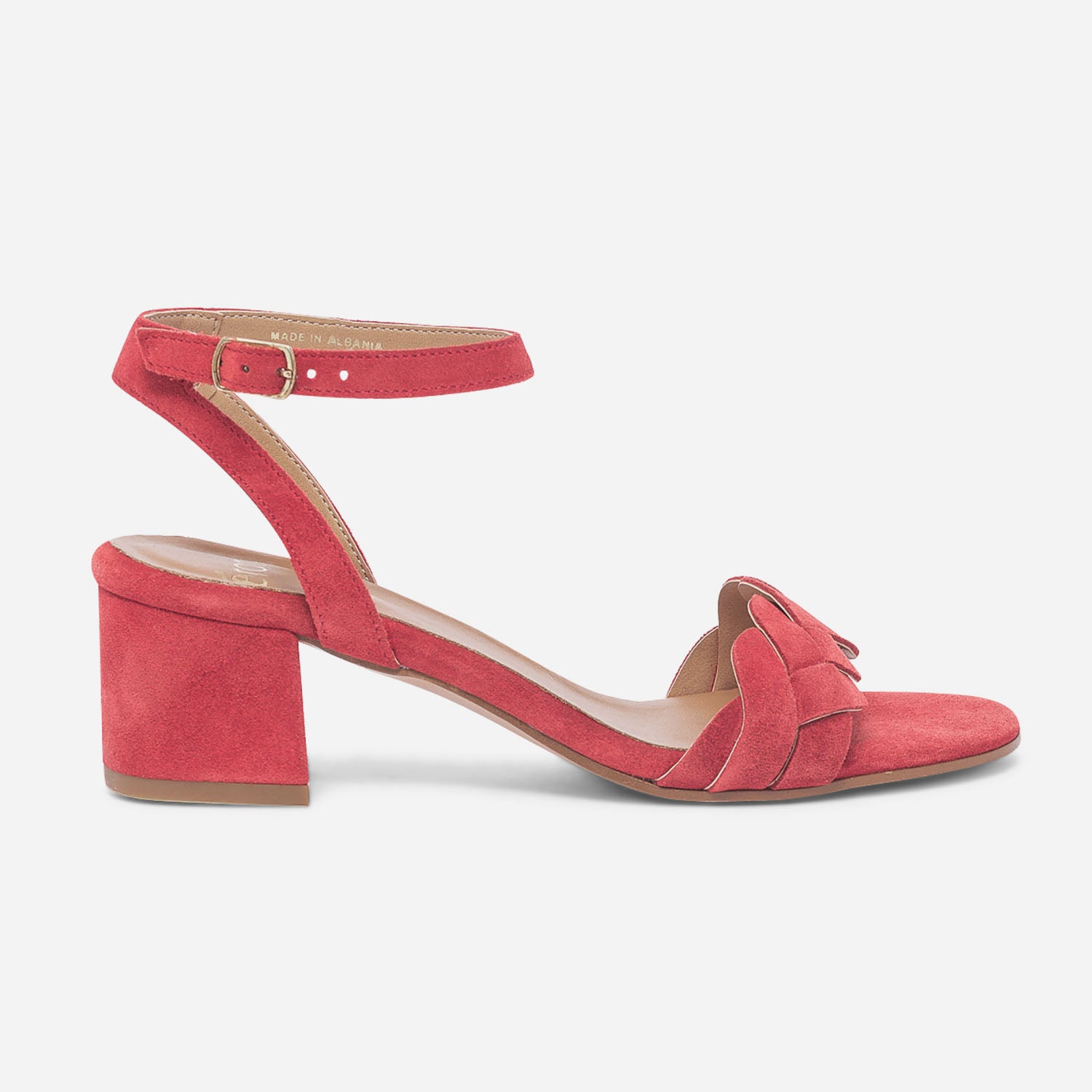 Sandale à top talon rouge