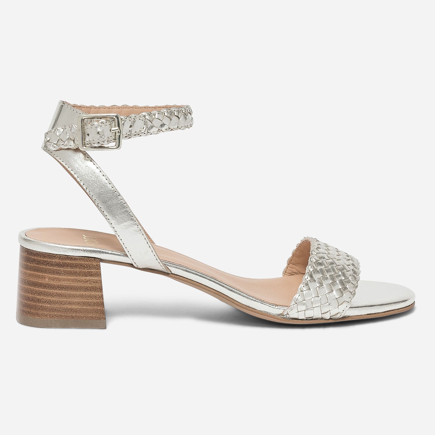 Sandale dor e en cuir bride tress e Sandales Femme ERAM