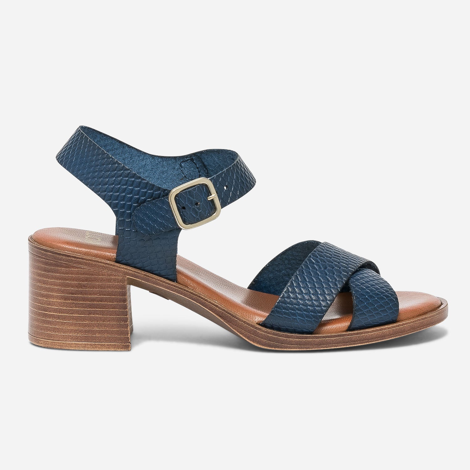 Sandales cuir bleu marine femme new arrivals
