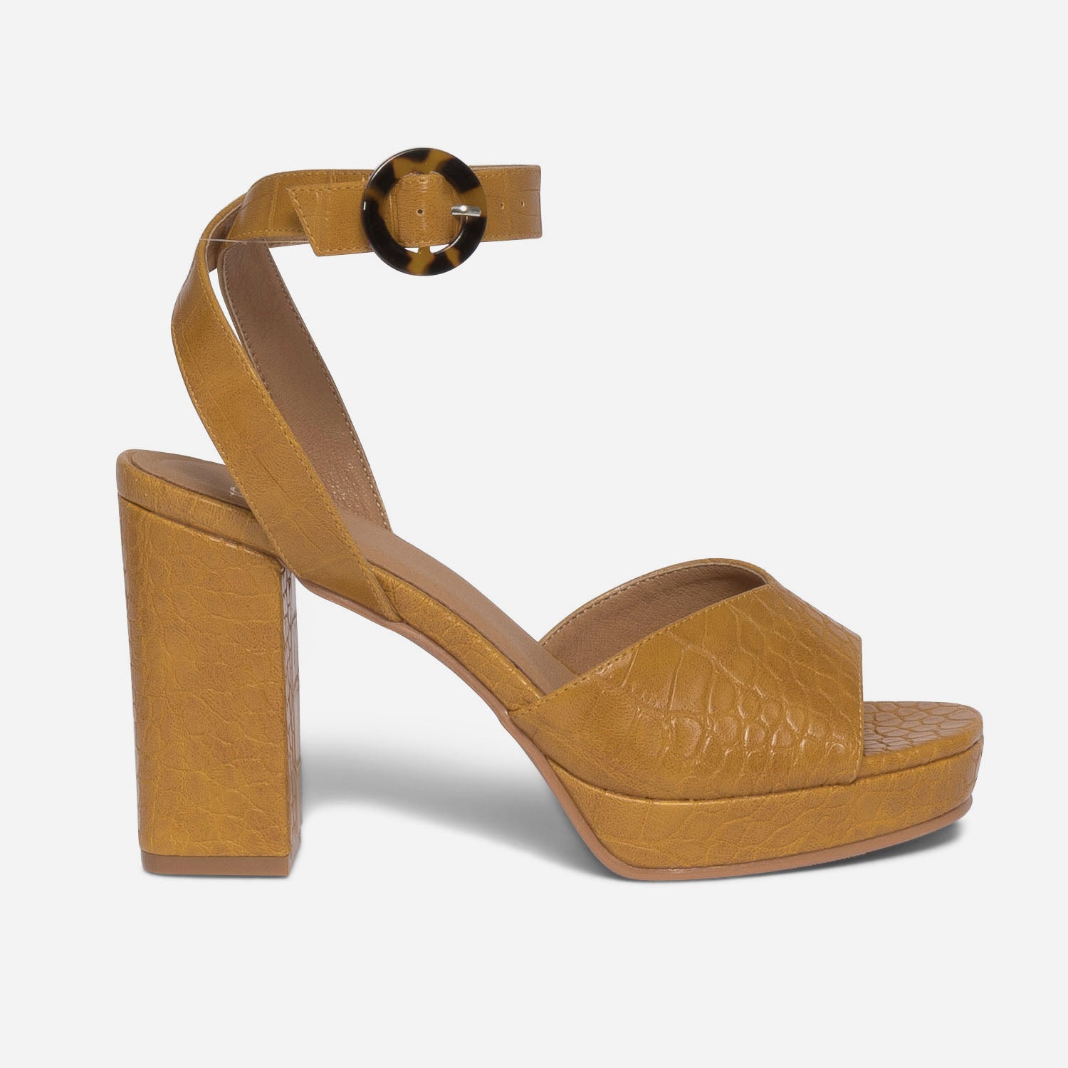 Sandale TEXTO jaune safran plateforme Eram Femme ERAM