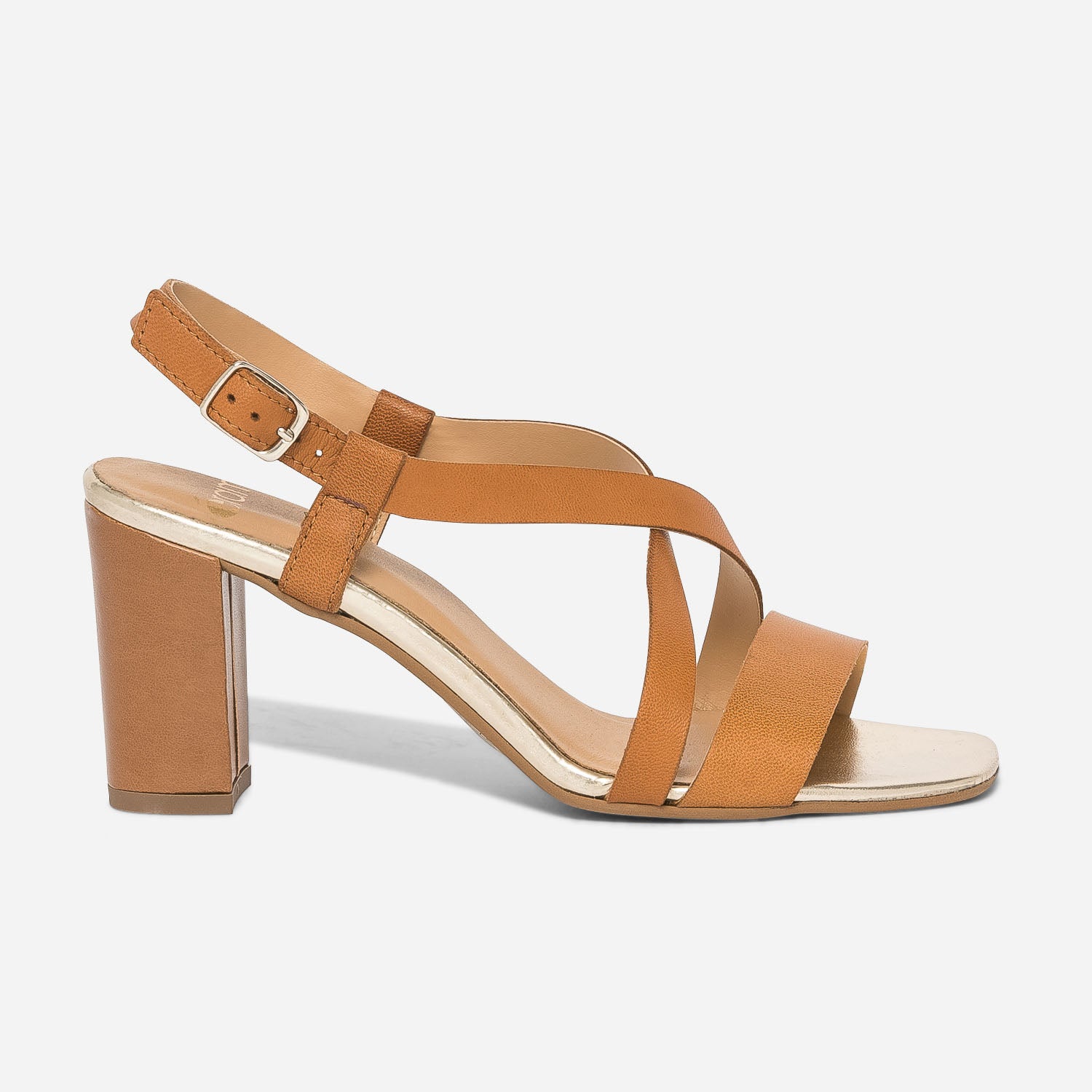 Sandale camel et 2025 doré