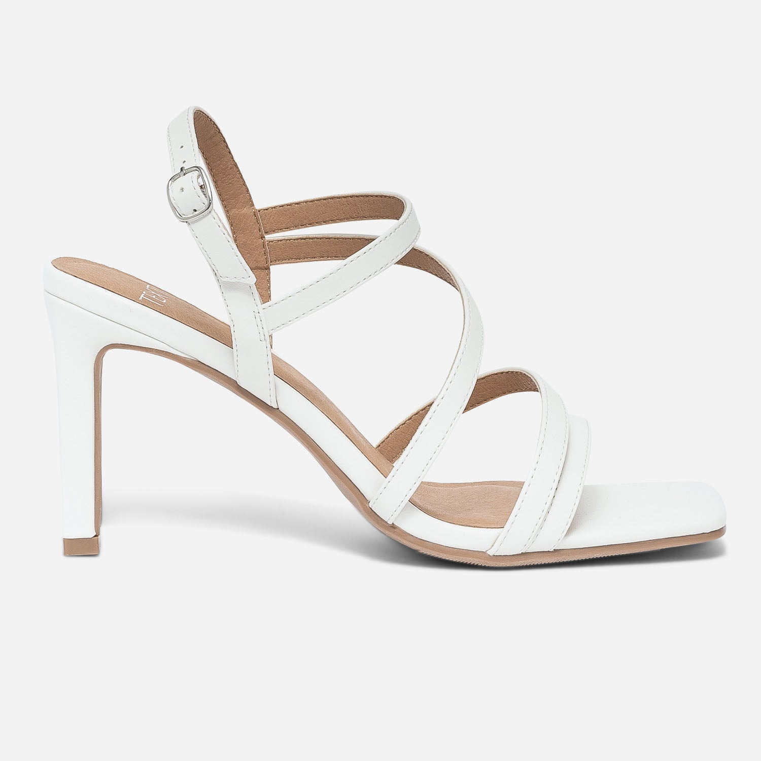 Sandale plate blanche femme cheap