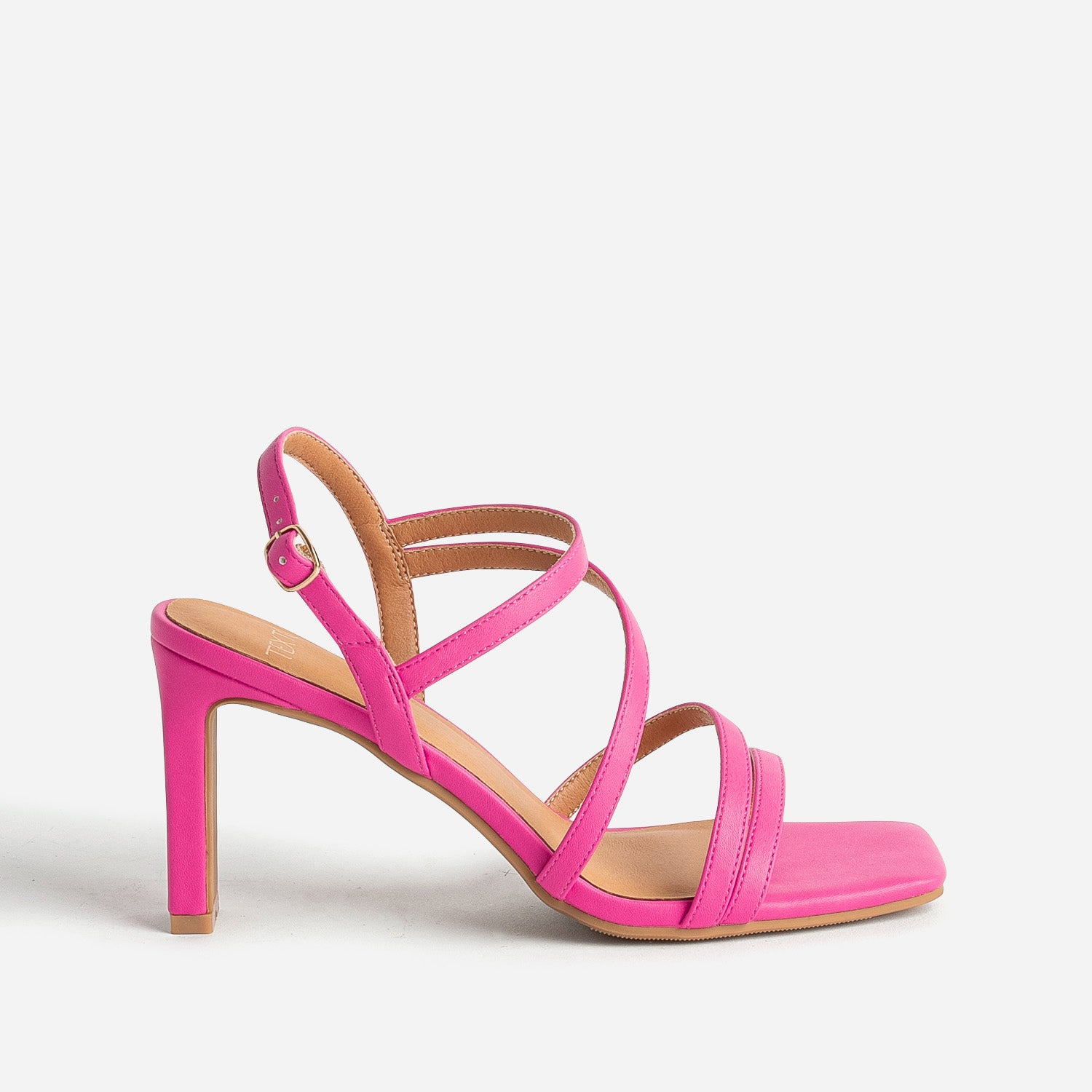 Sandale TEXTO rose fluo a talon Sandales Femme ERAM