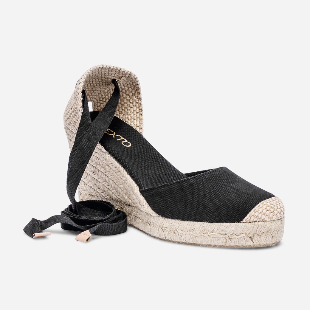 espadrille compensée plate