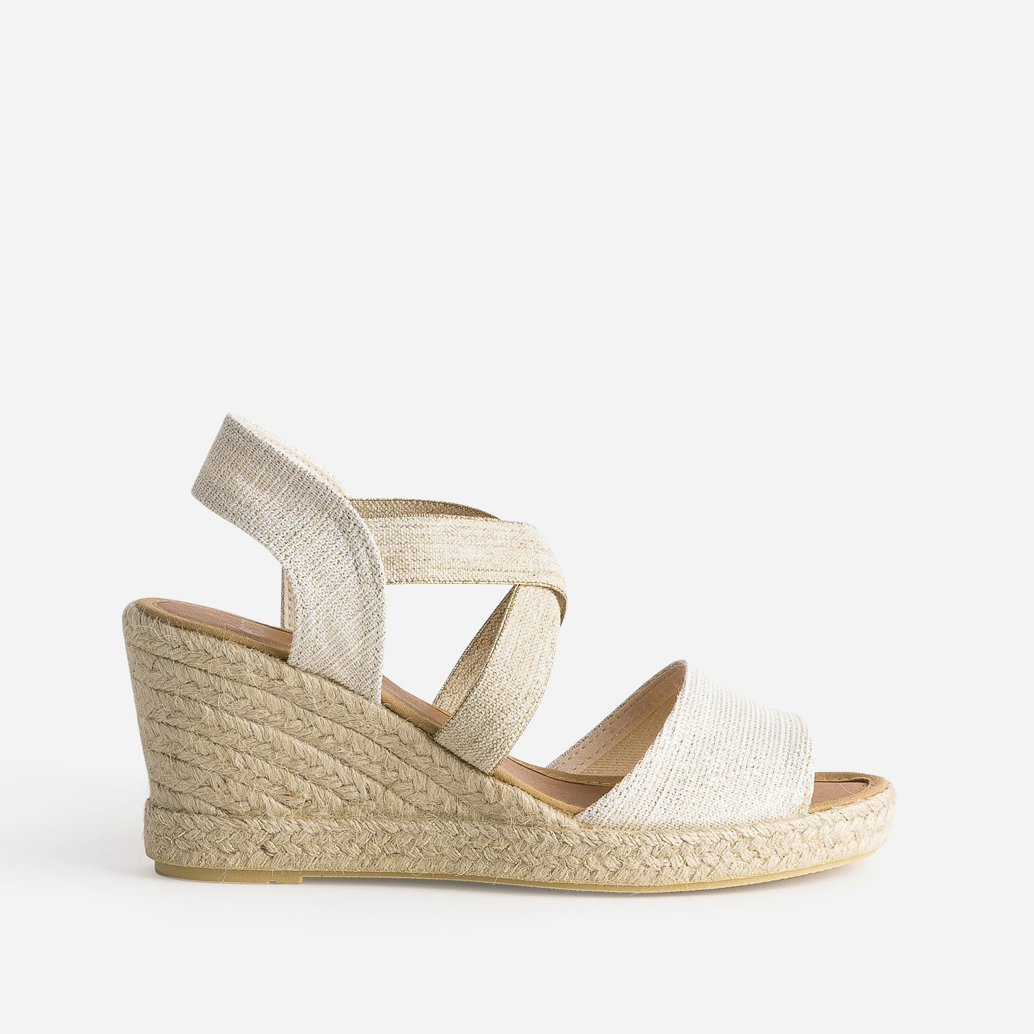 Sandale compensee beige top