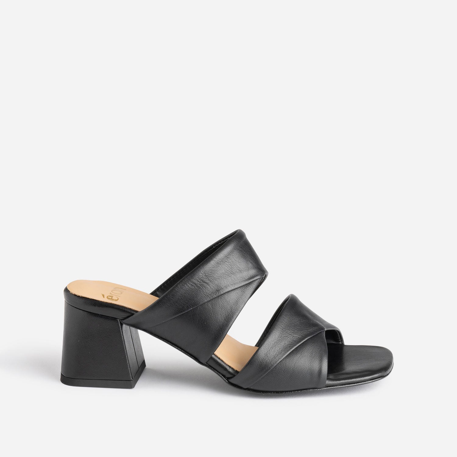Mules noires cuir femme new arrivals
