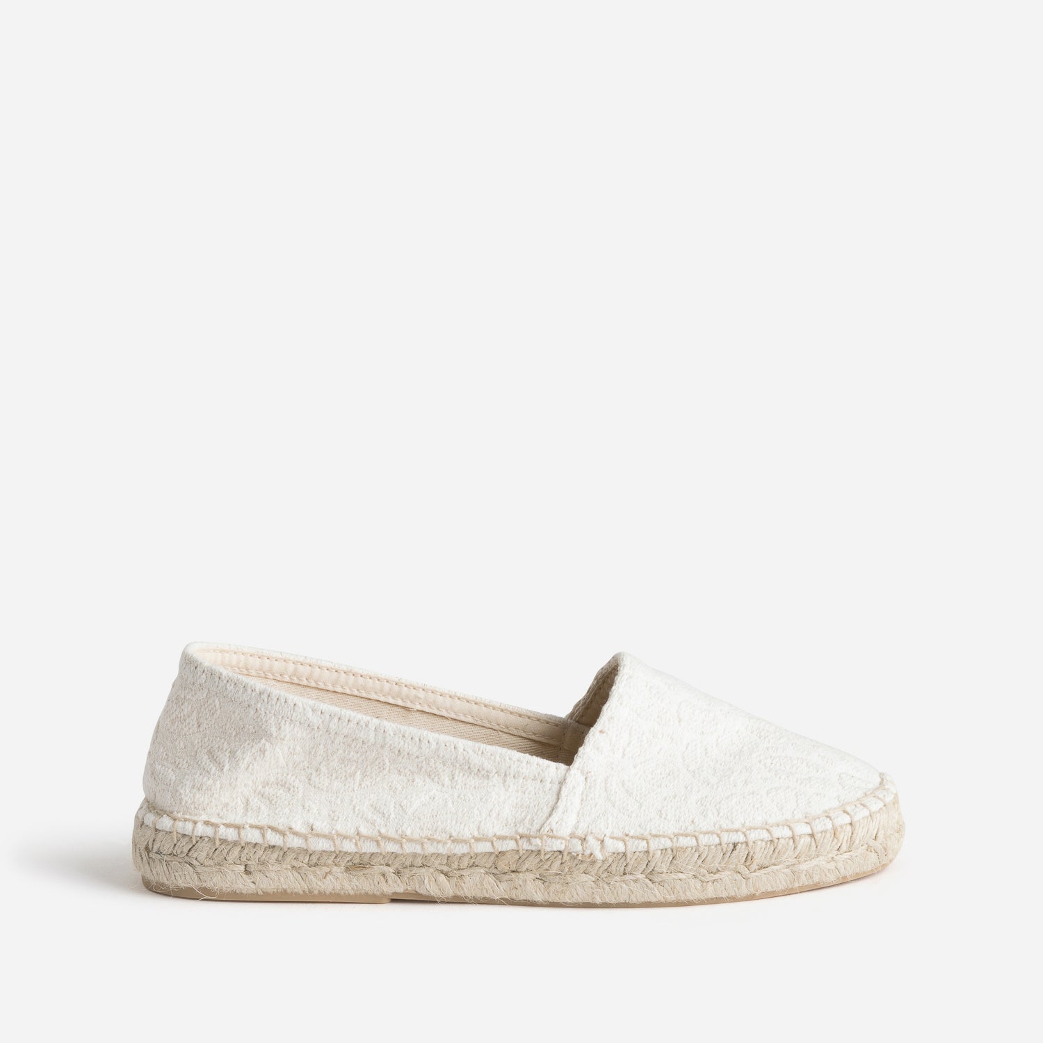 Espadrille ecrue toile damassee Espadrilles Femme ERAM