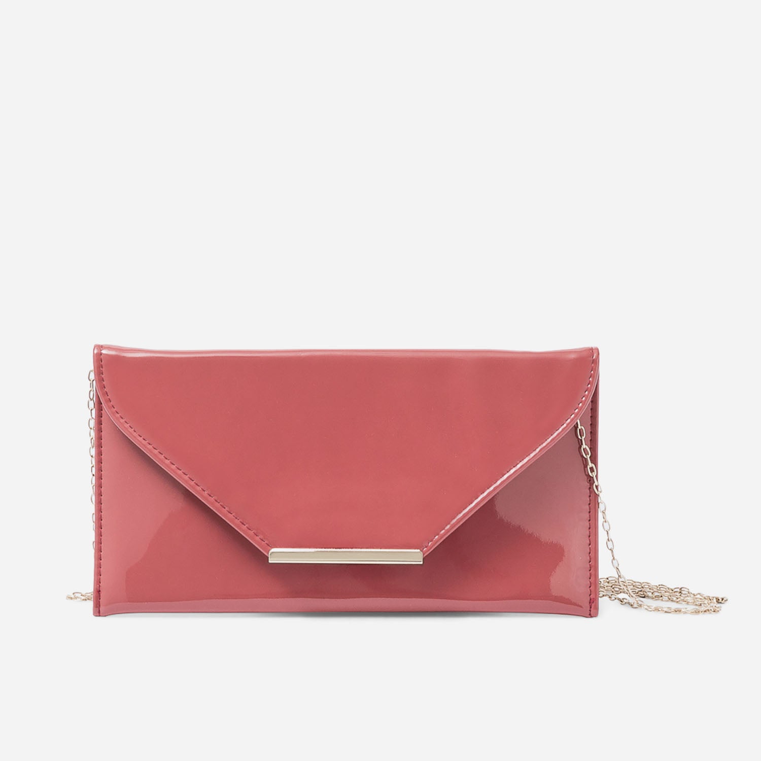 Pochette corail vernie format enveloppe Sacs main Maroquinerie