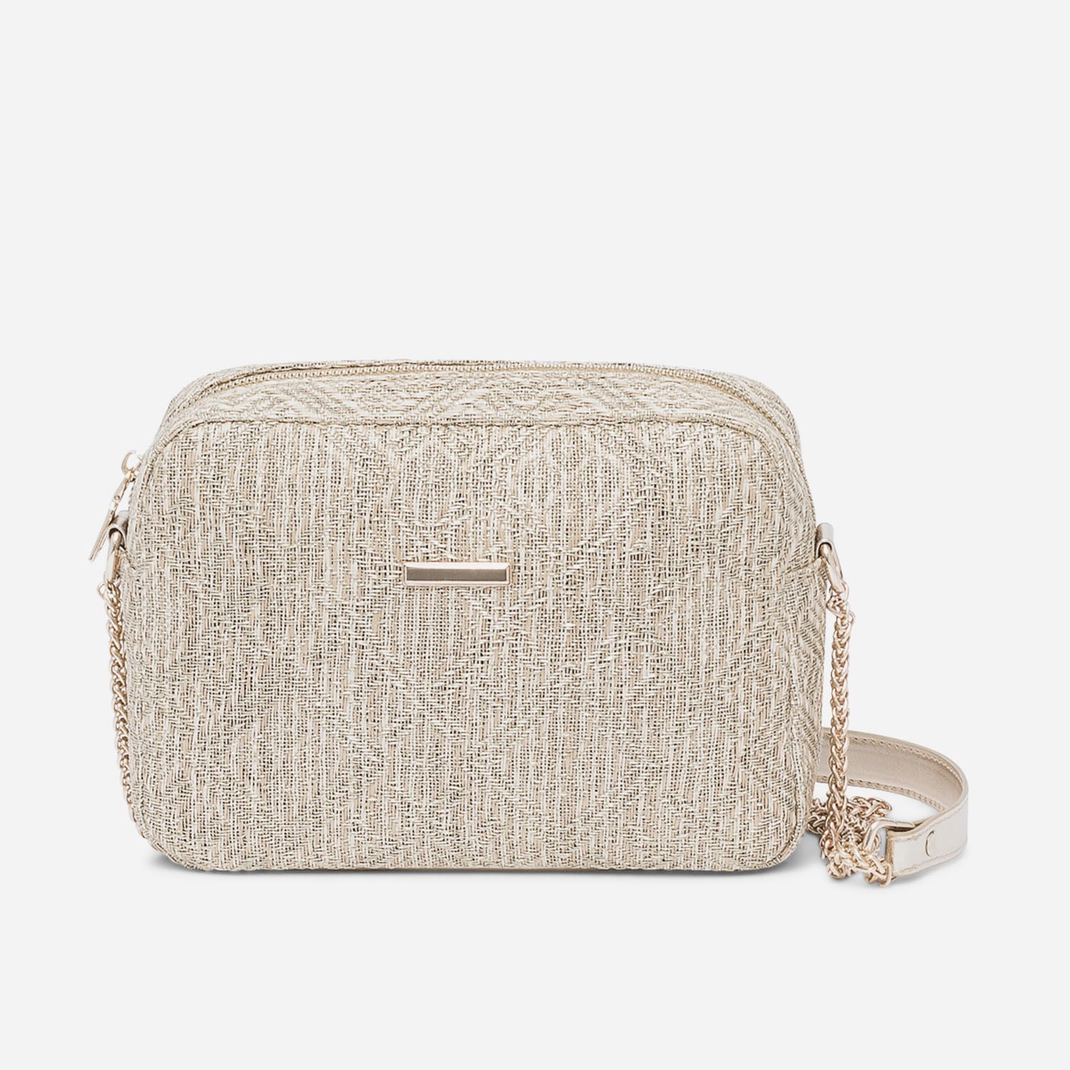 Sac bandouli re beige brod or Sacs main Maroquinerie ERAM
