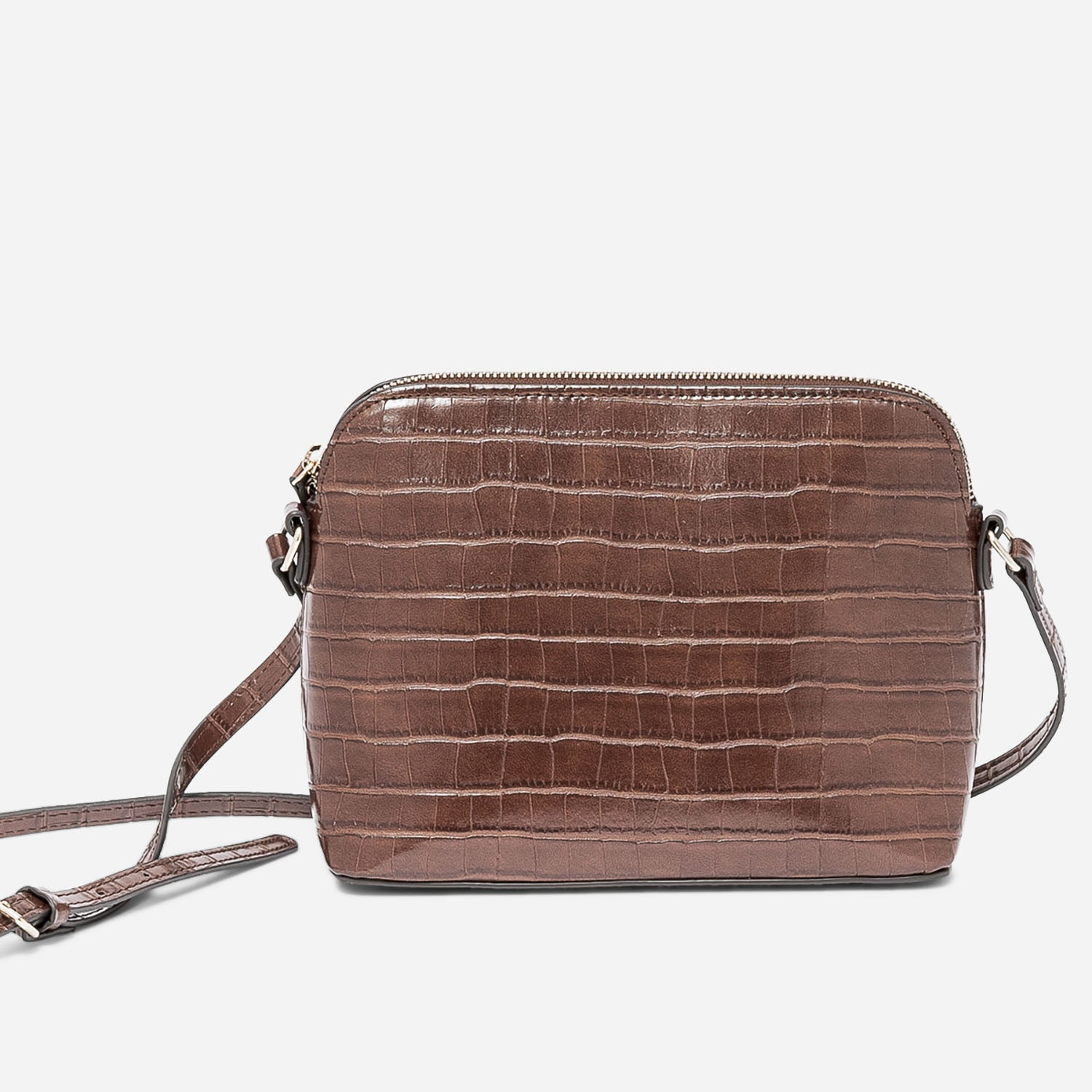 Sac bandouliere marron embosse effet croco Sacs a main Maroquinerie ERAM