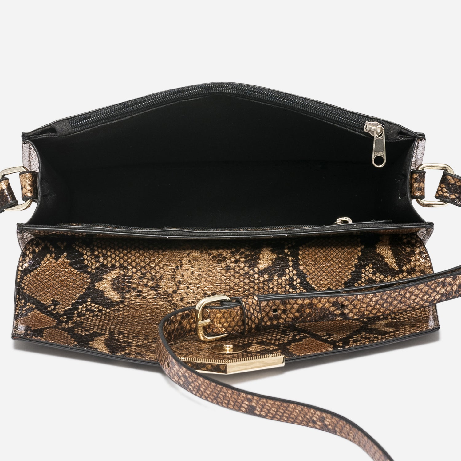 Sac bandouliere marron effet python Sacs a main Maroquinerie ERAM