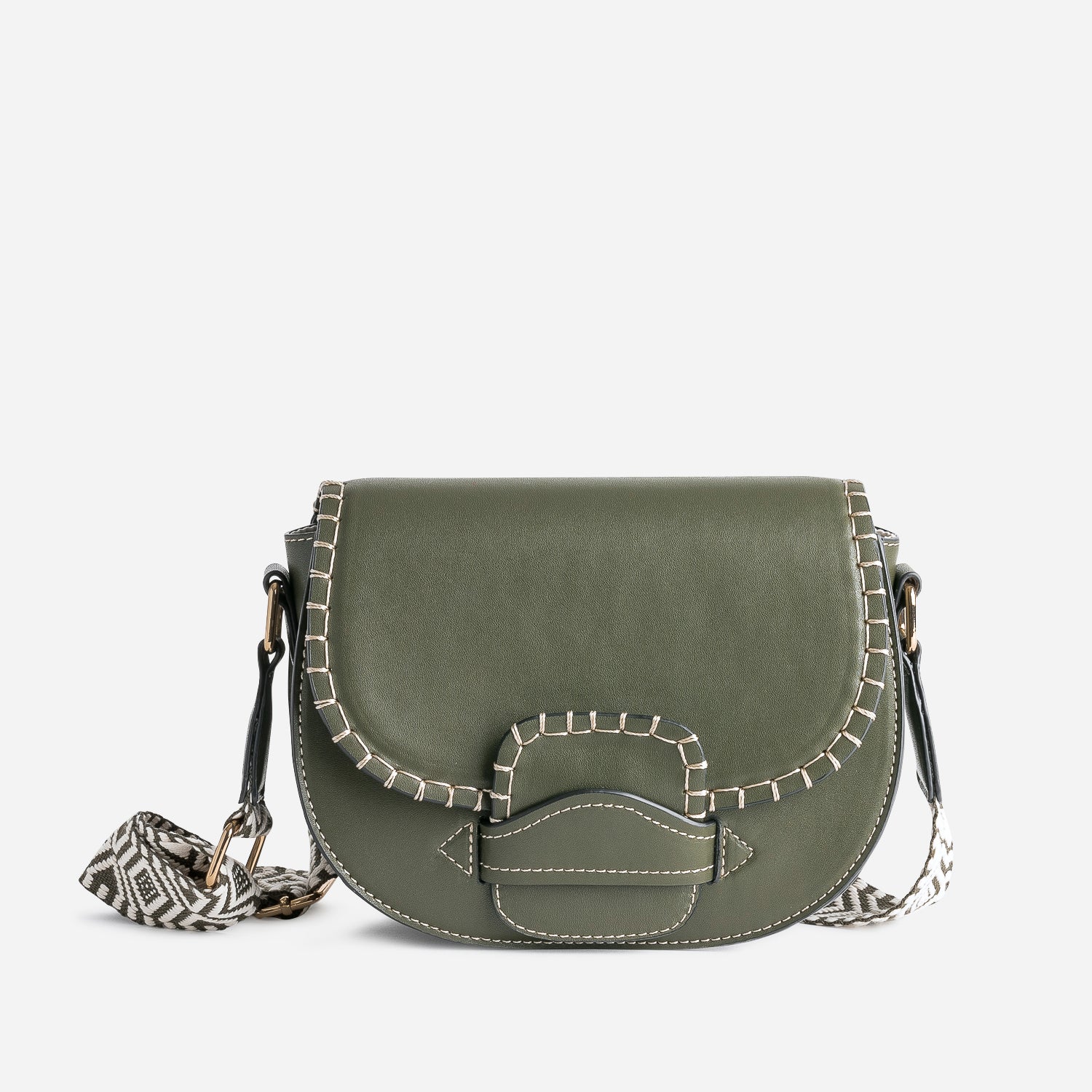Sac bandouli re TEXTO kaki large bandouli re tress e