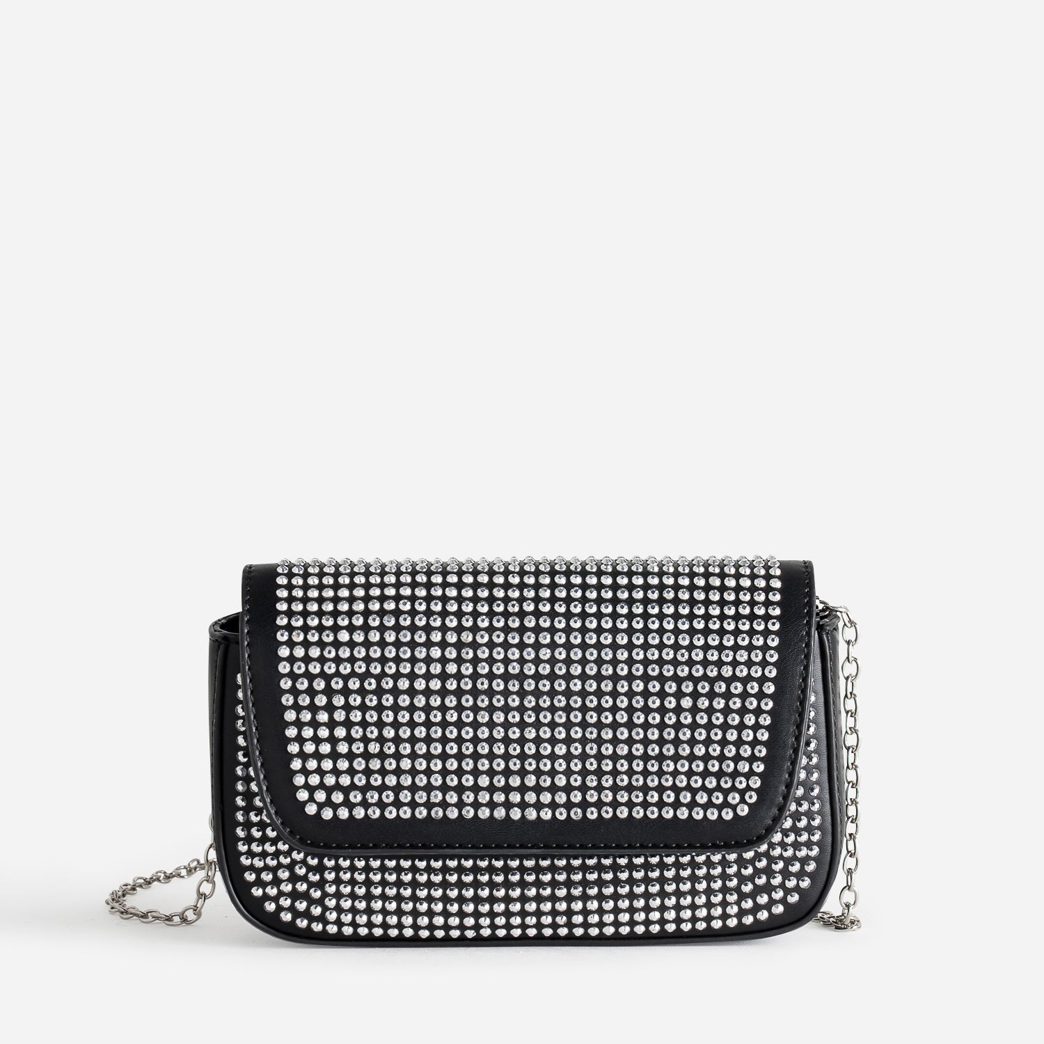 Sac a main TEXTO noir decor strass
