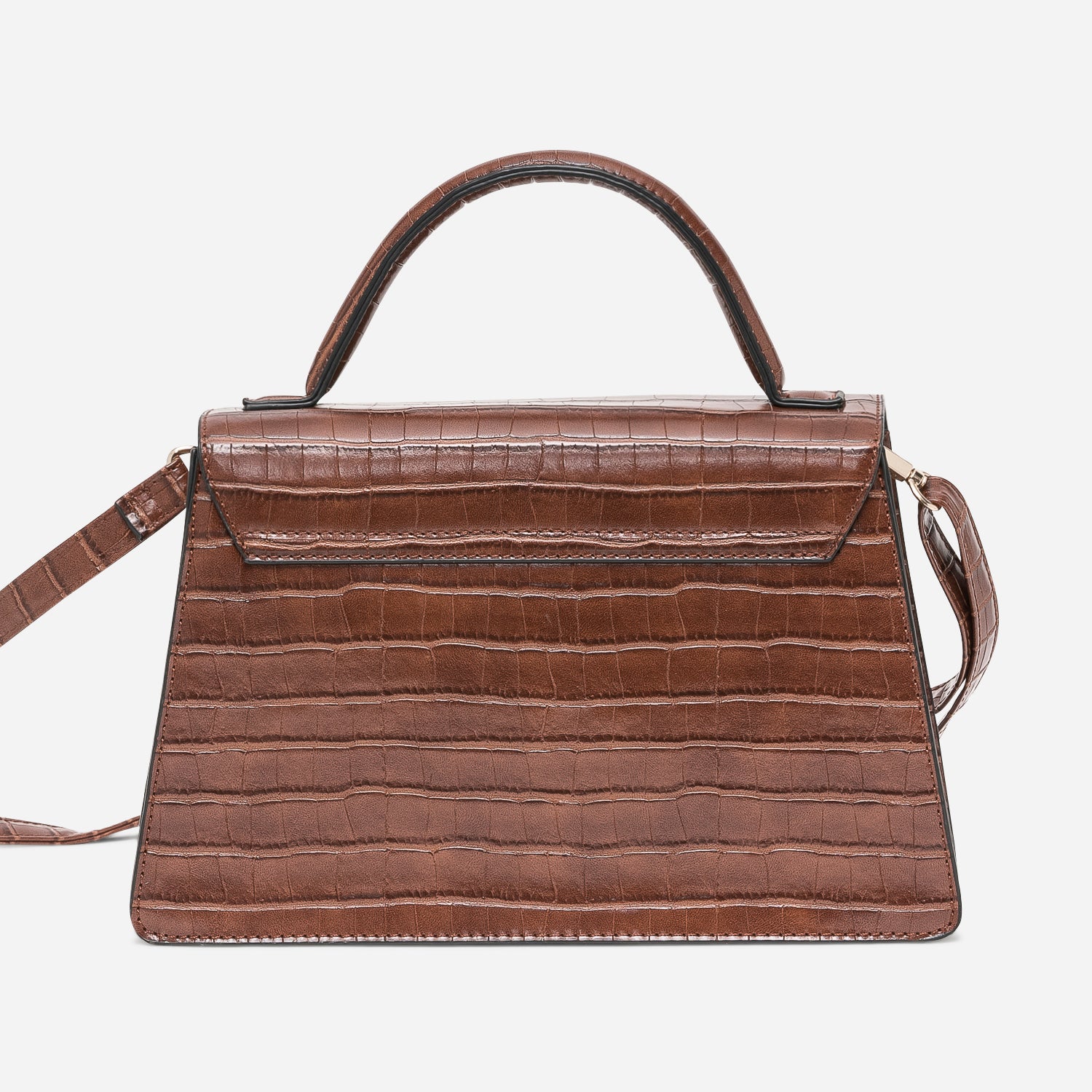 Sac a main cognac embossage effet croco Sacs a main Maroquinerie ERAM