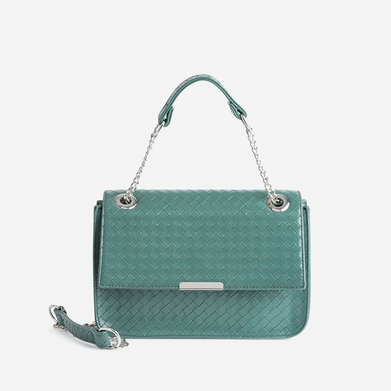 Sac bandouli re meraude effet tress