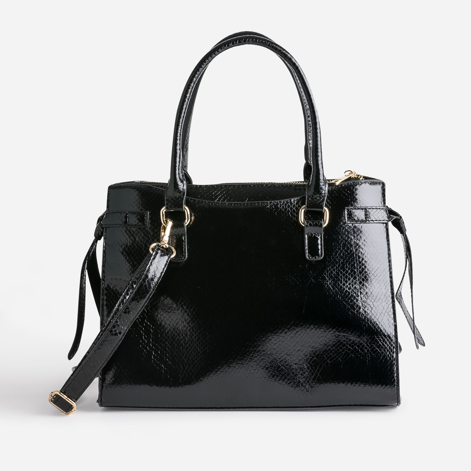 Sac brillant noir hot sale
